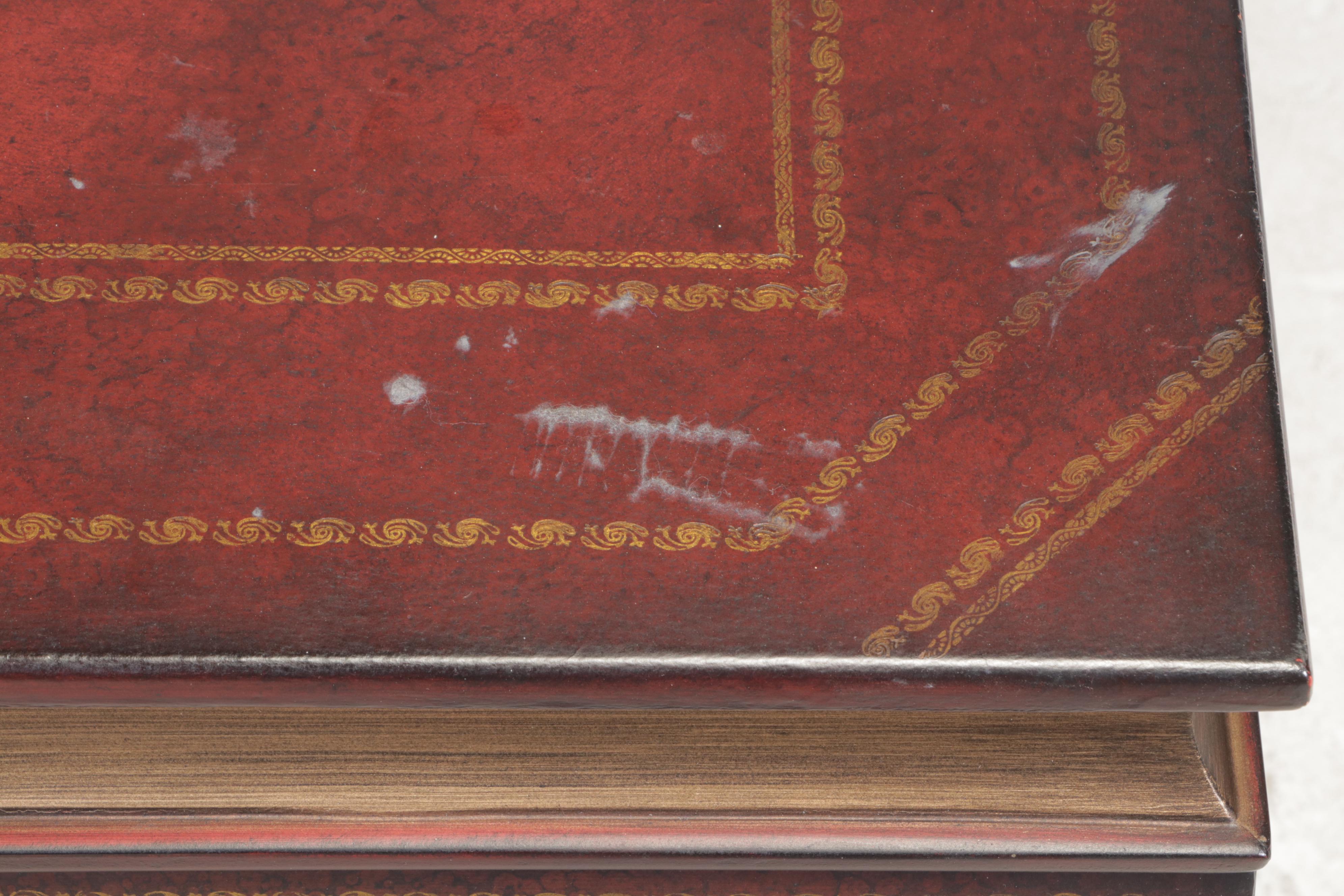 Neoclassical Style "Stacked Books" Side Table with Hinged Lid