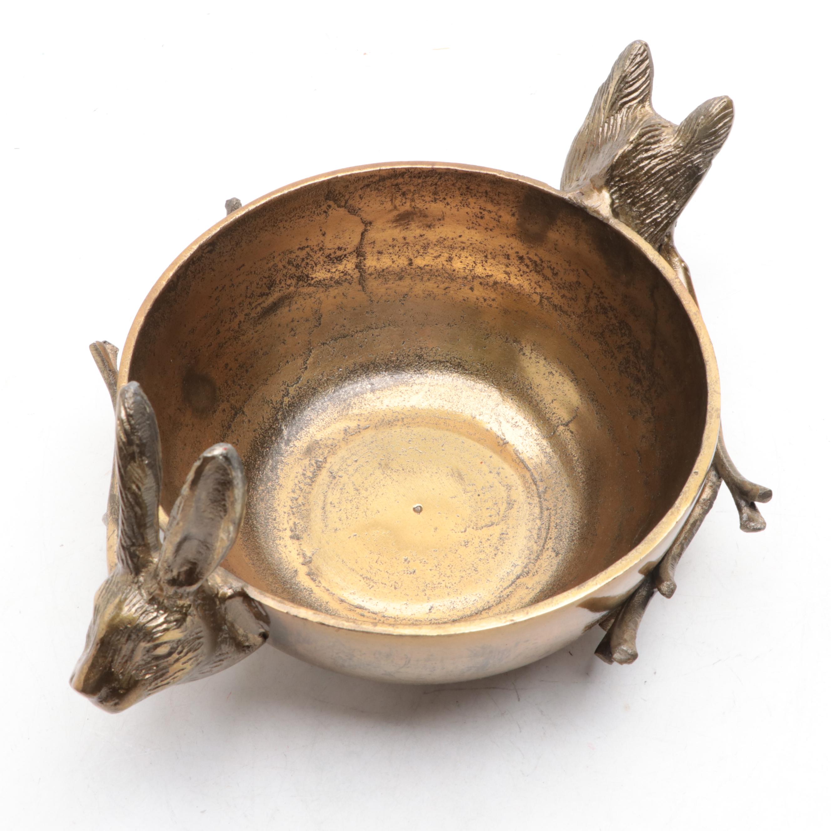 Brass Eric + Eloise Collection Handled Bowl