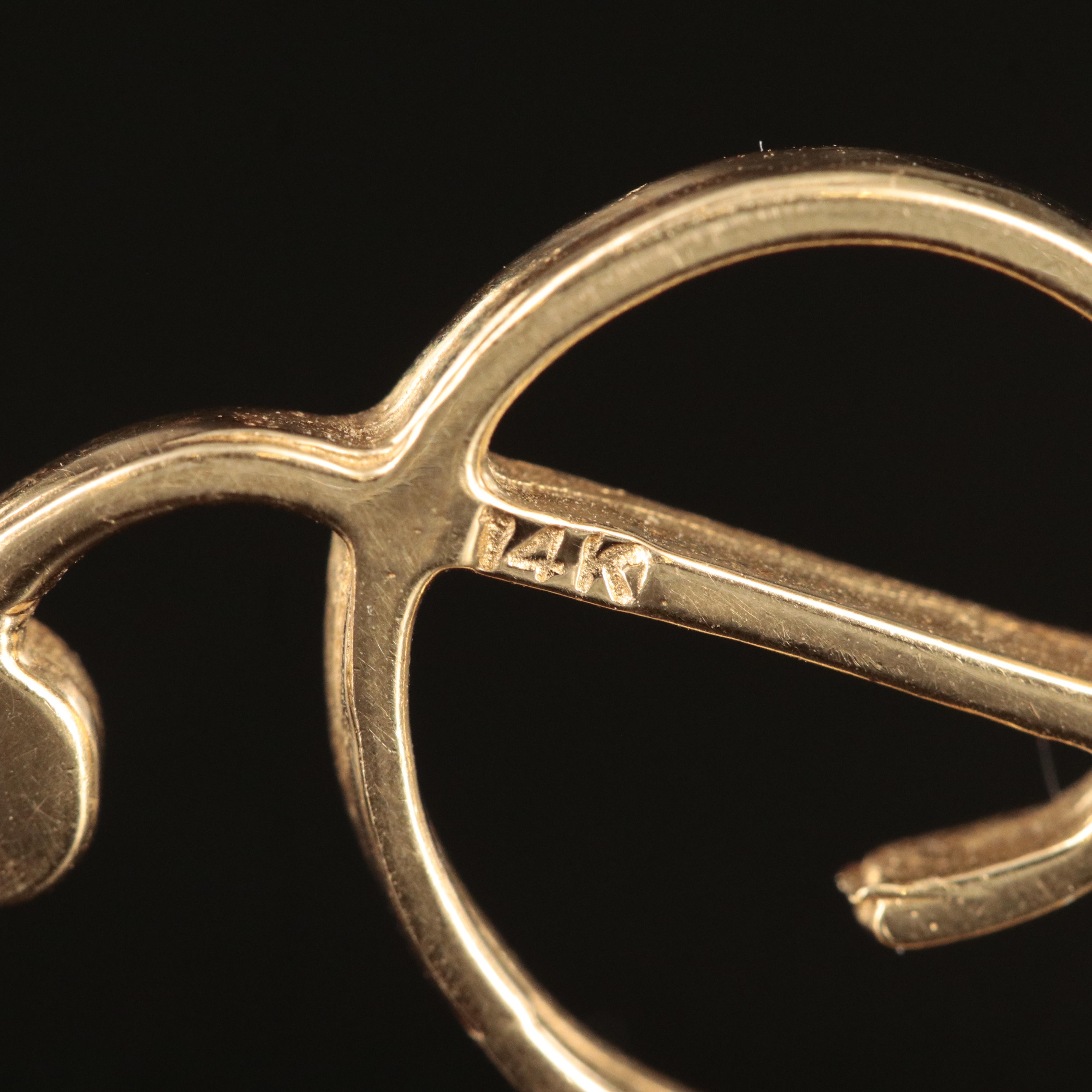 14K Treble Clef Pendant