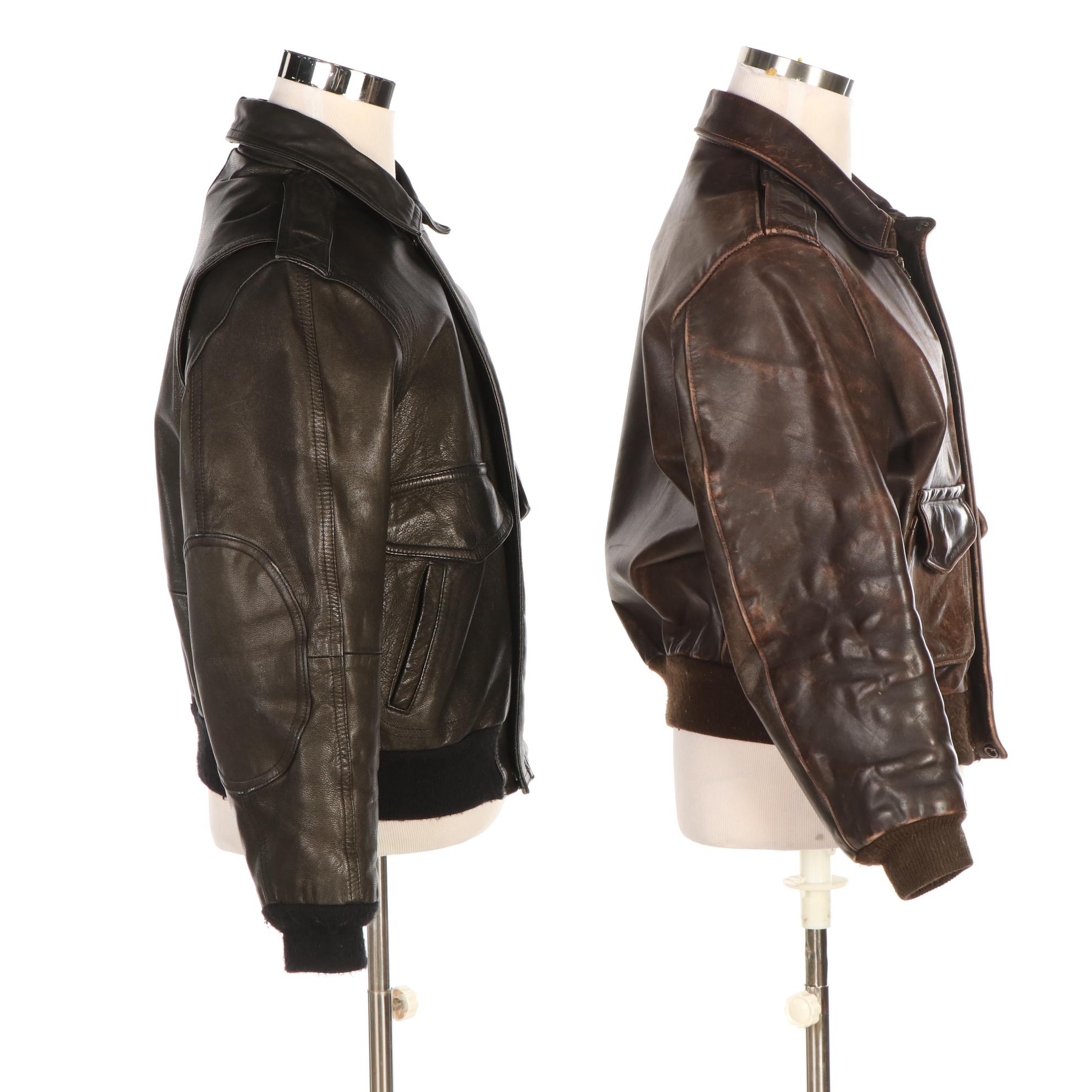 Men's San Diego Leather Jacket Company and Schott Bros, Inc. Leather Jackets