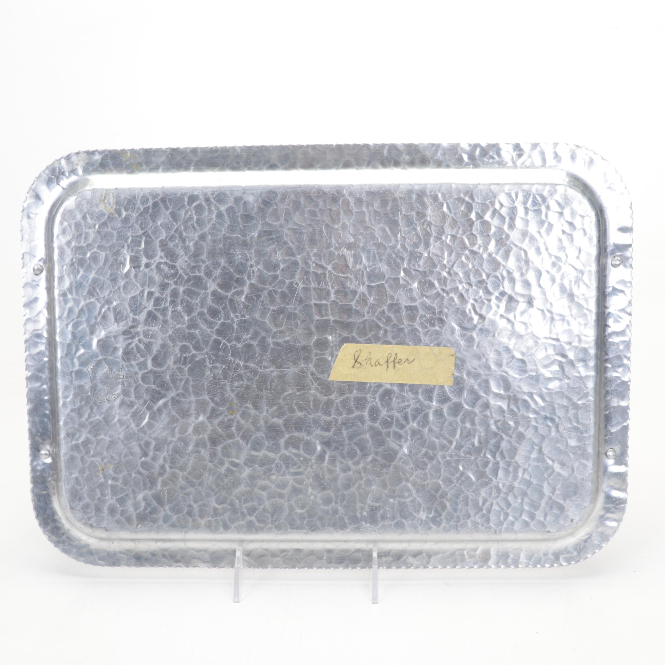 Rodney Kent Aluminum Trays with Libbey Silver Leaf and Grape Cluster Tumblers