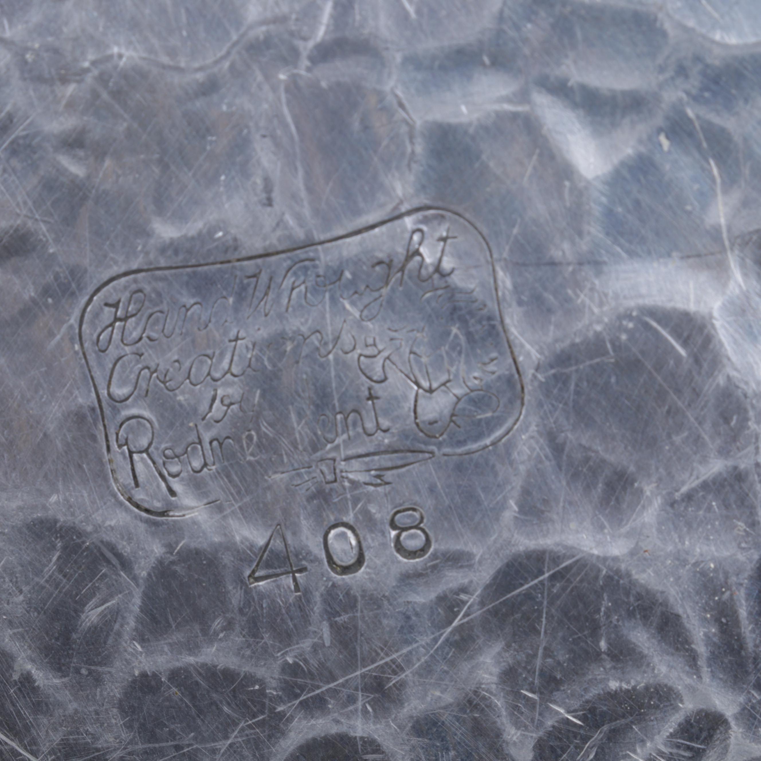 Rodney Kent Aluminum Trays with Libbey Silver Leaf and Grape Cluster Tumblers