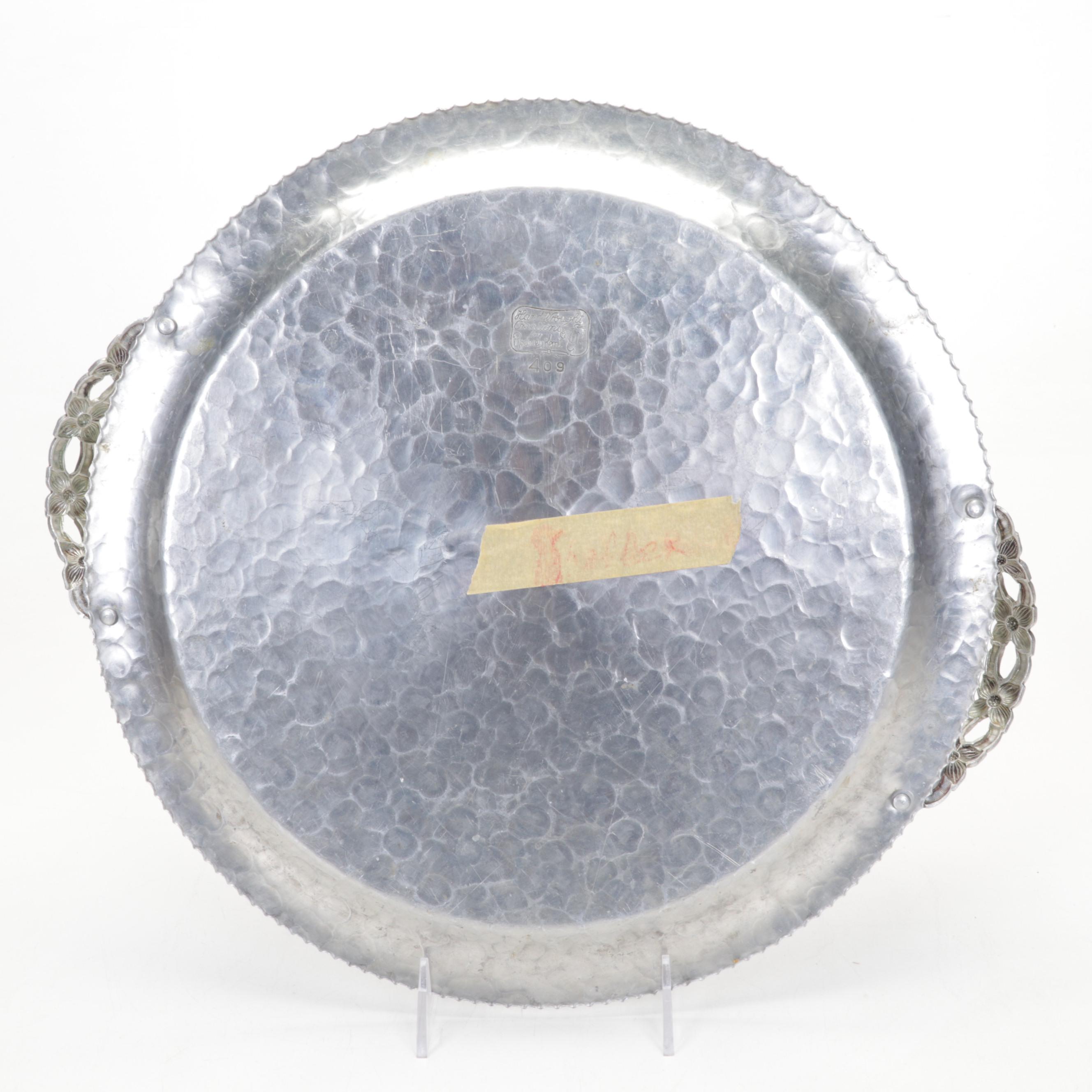 Rodney Kent Aluminum Trays with Libbey Silver Leaf and Grape Cluster Tumblers