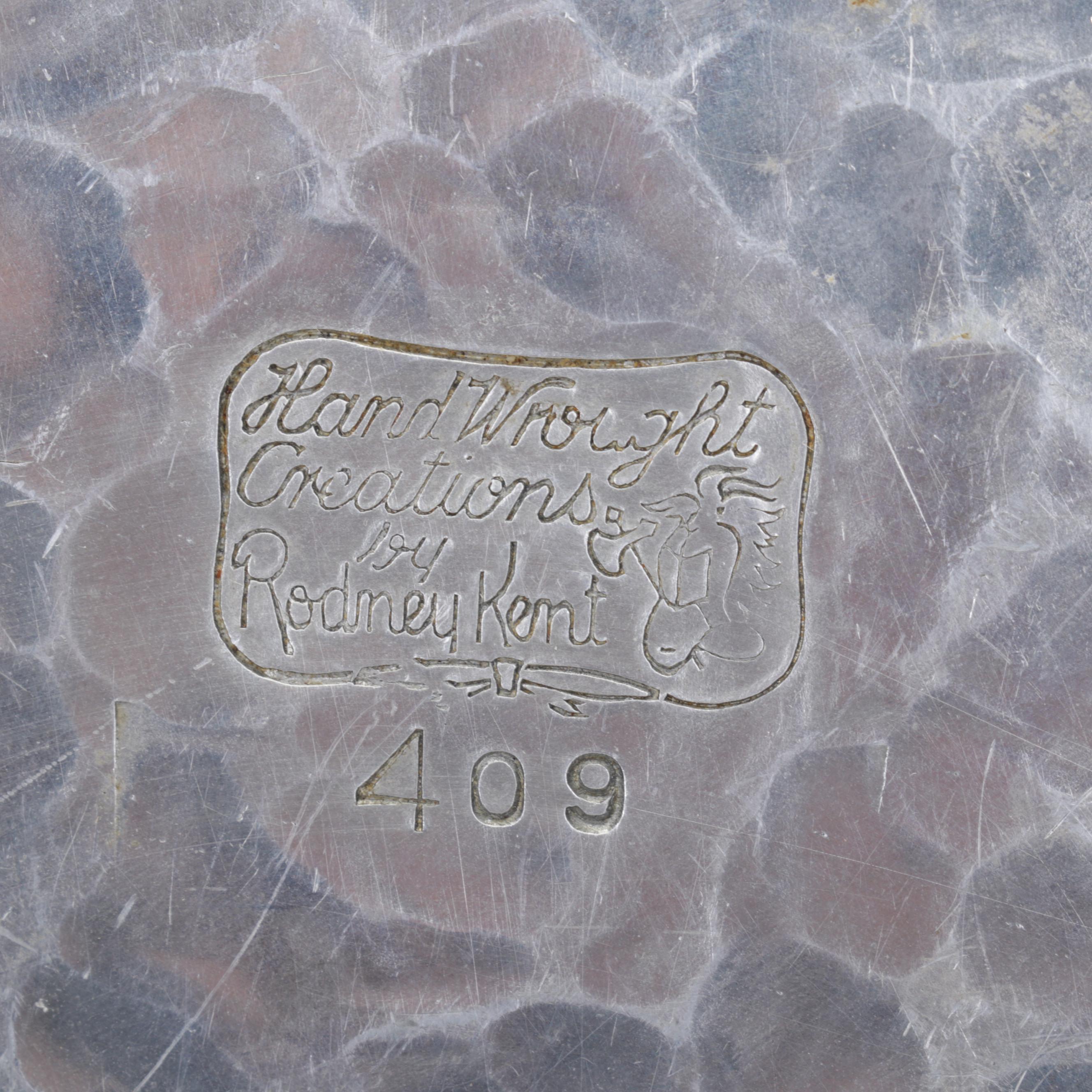 Rodney Kent Aluminum Trays with Libbey Silver Leaf and Grape Cluster Tumblers