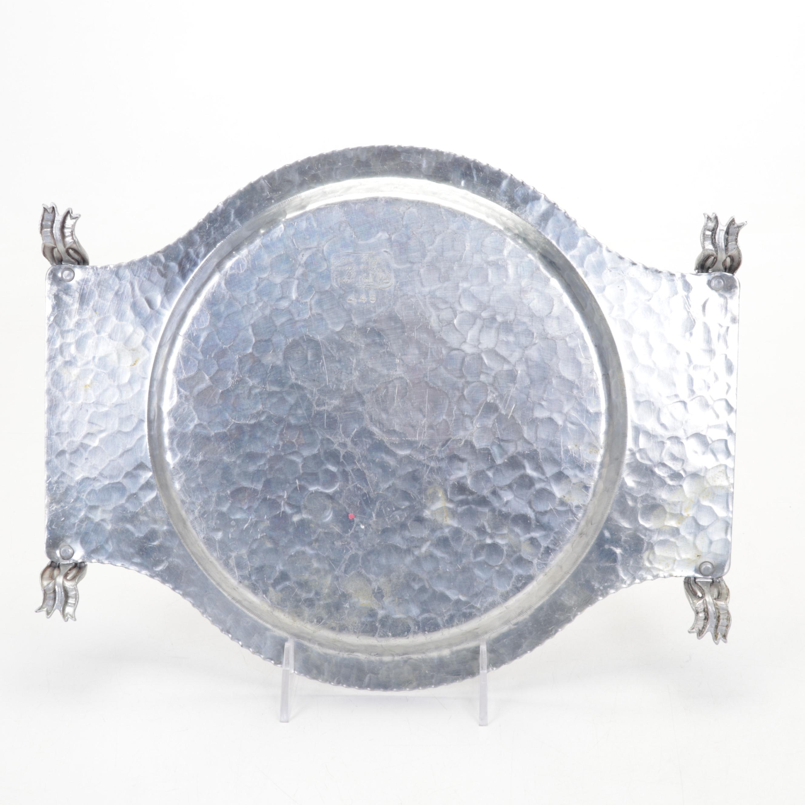 Rodney Kent Aluminum Trays with Libbey Silver Leaf and Grape Cluster Tumblers