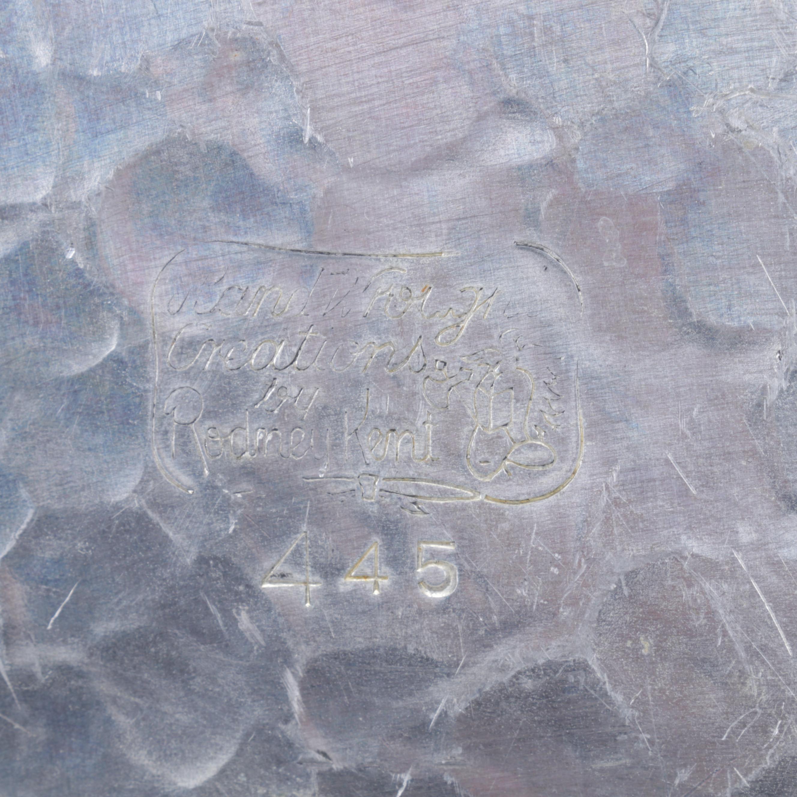 Rodney Kent Aluminum Trays with Libbey Silver Leaf and Grape Cluster Tumblers