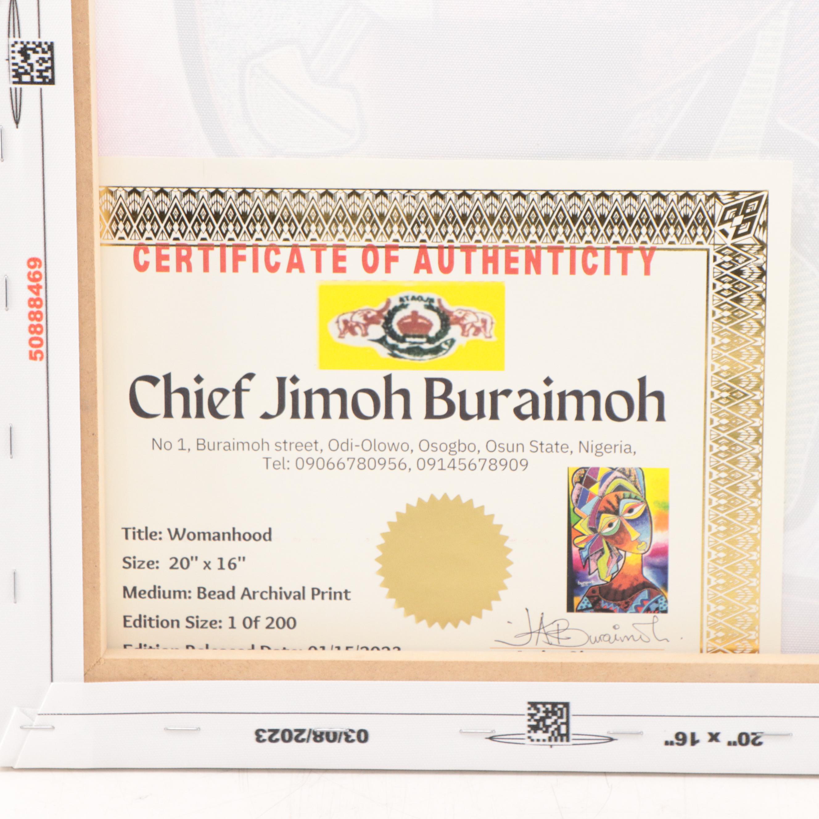 Chief Jimoh Buraimoh Giclée "Womanhood," 2023