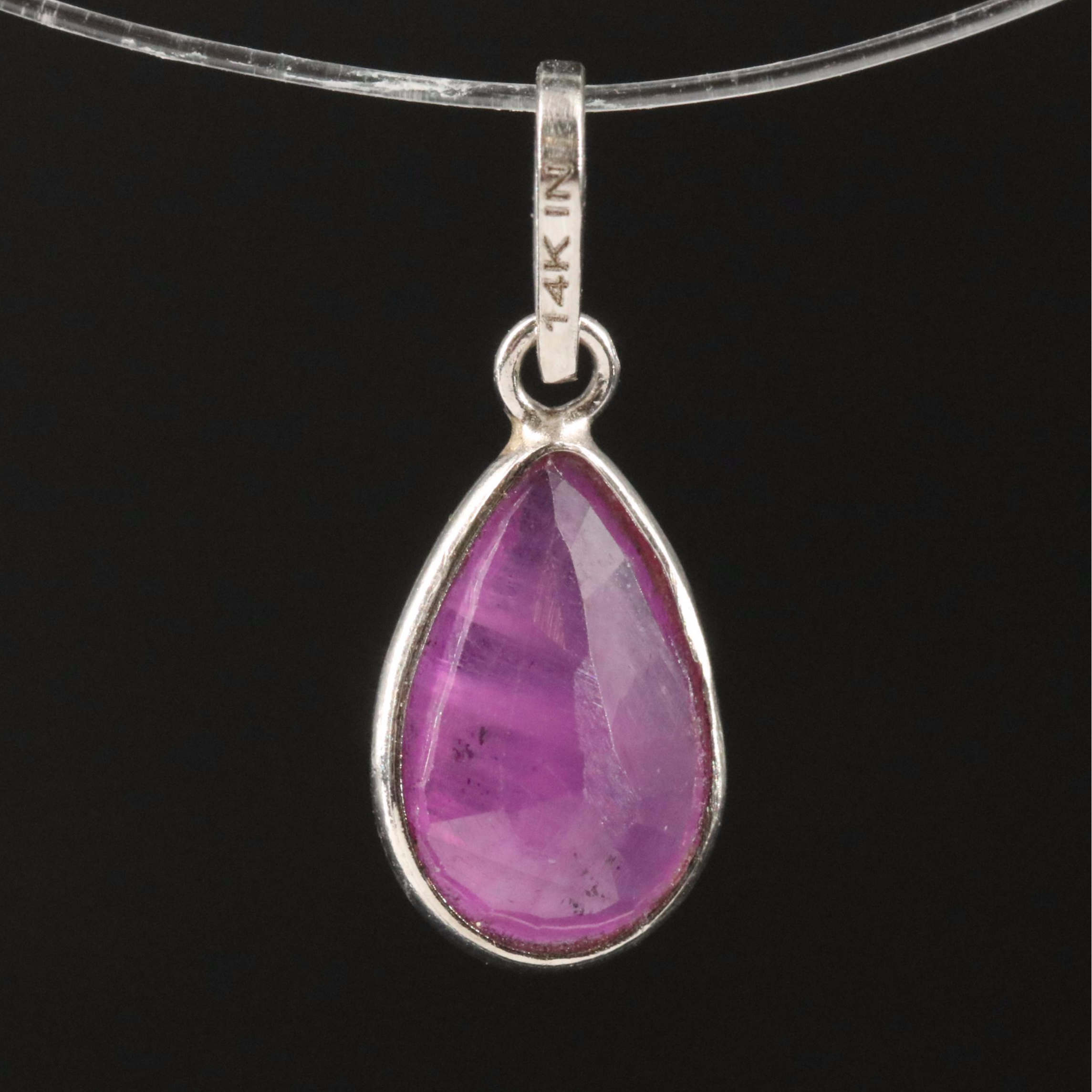 14K Filled Corundum Pendant