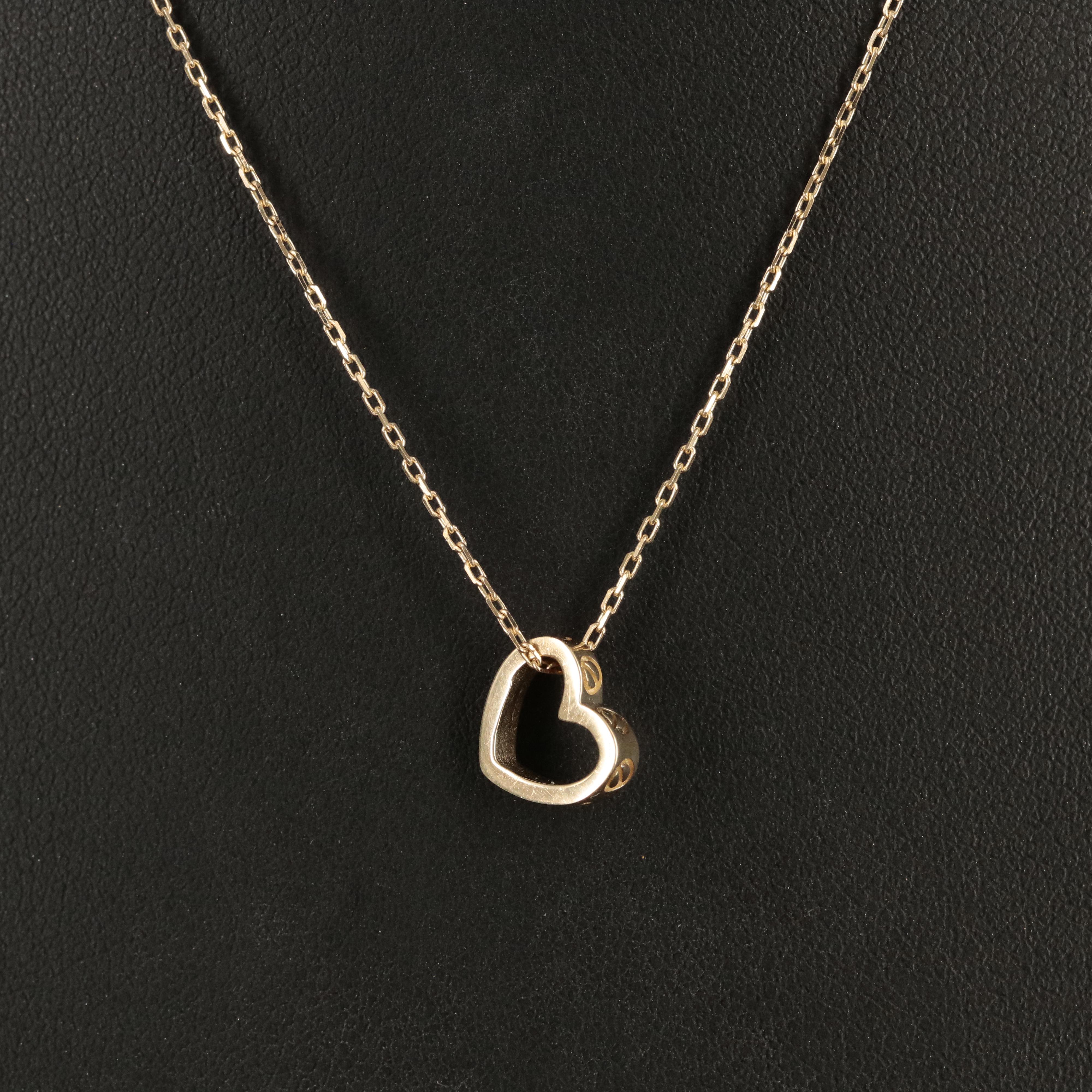 10K Heart Pendant Necklace