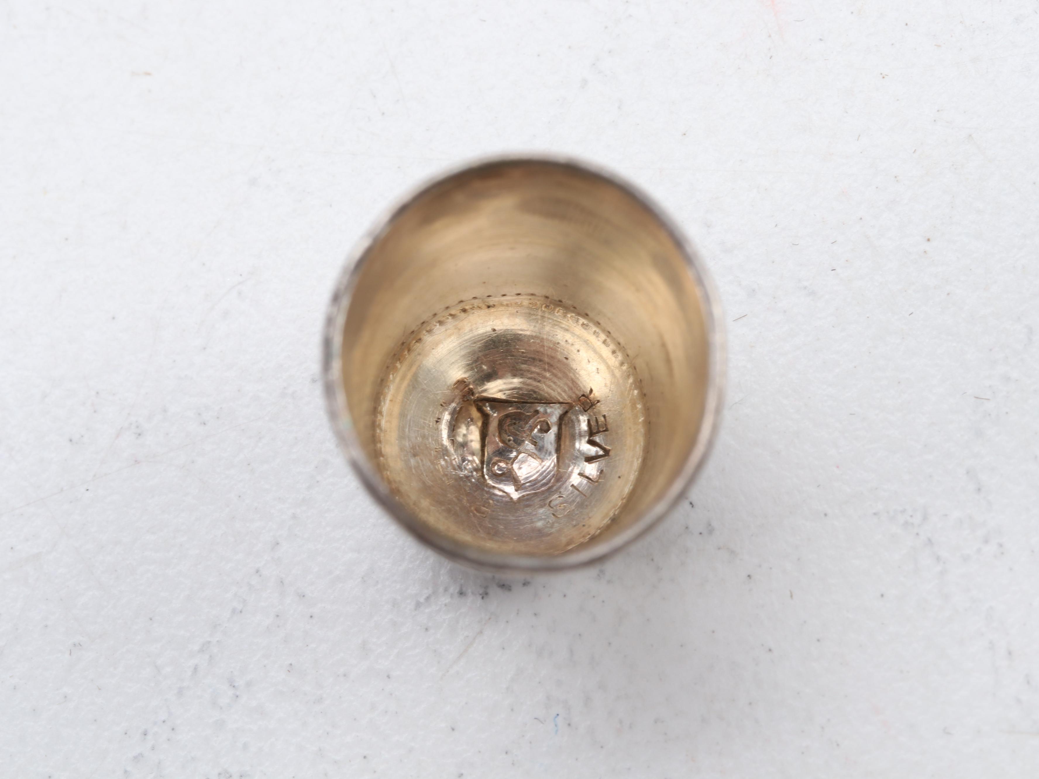 Simons Brothers Sterling Silver Thimbles with Other Sewing Supplies