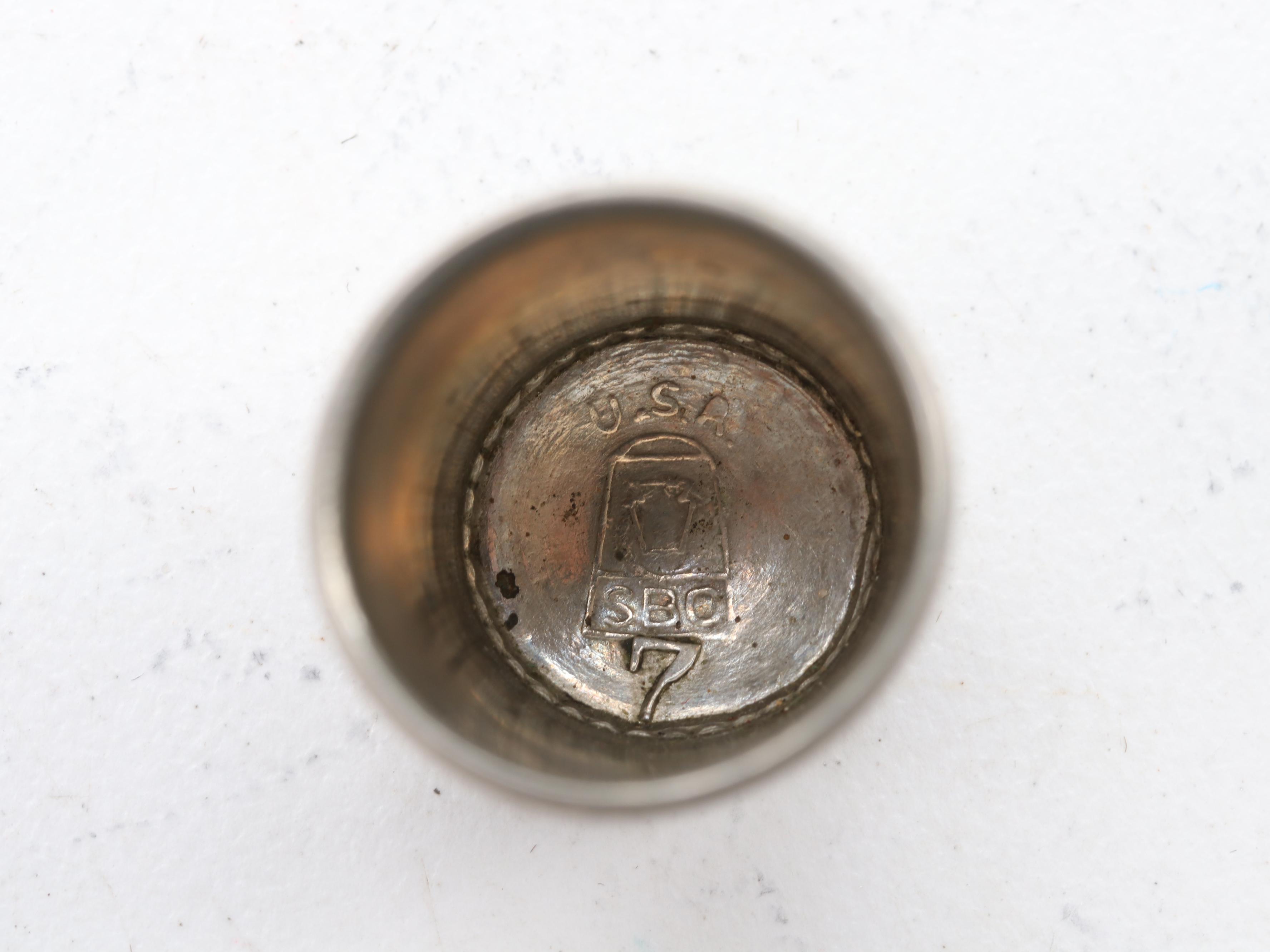 Simons Brothers Sterling Silver Thimbles with Other Sewing Supplies