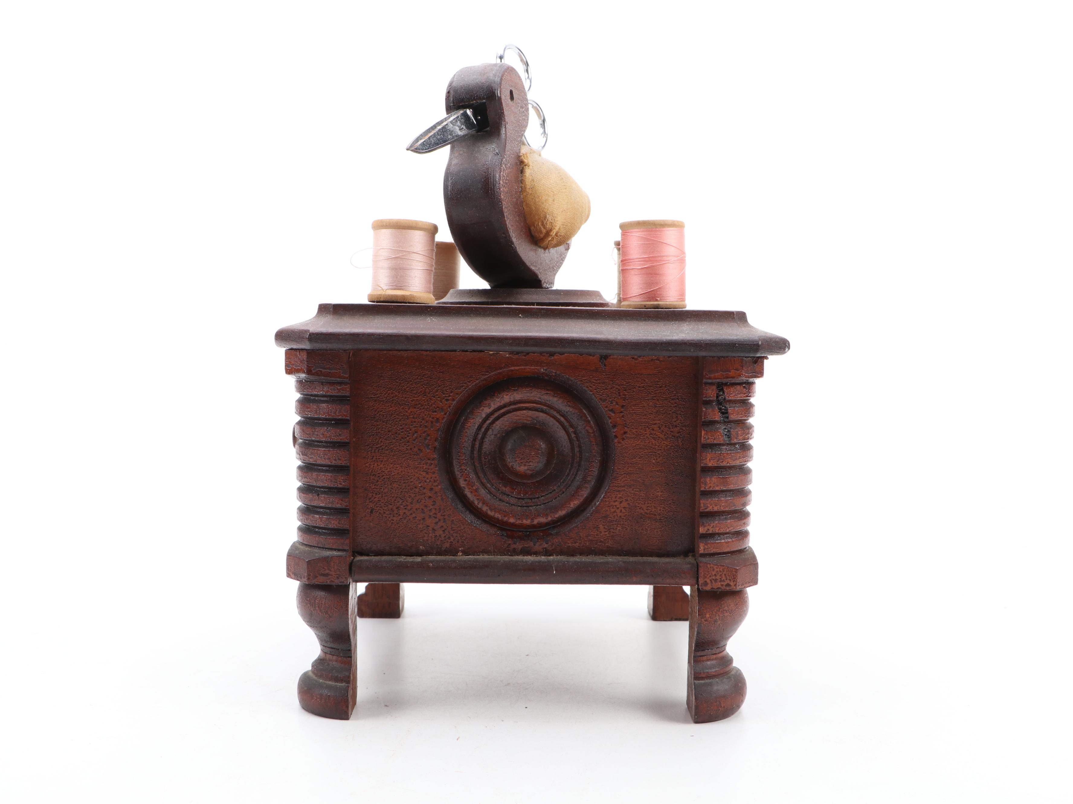 Simons Brothers Sterling Silver Thimbles with Other Sewing Supplies