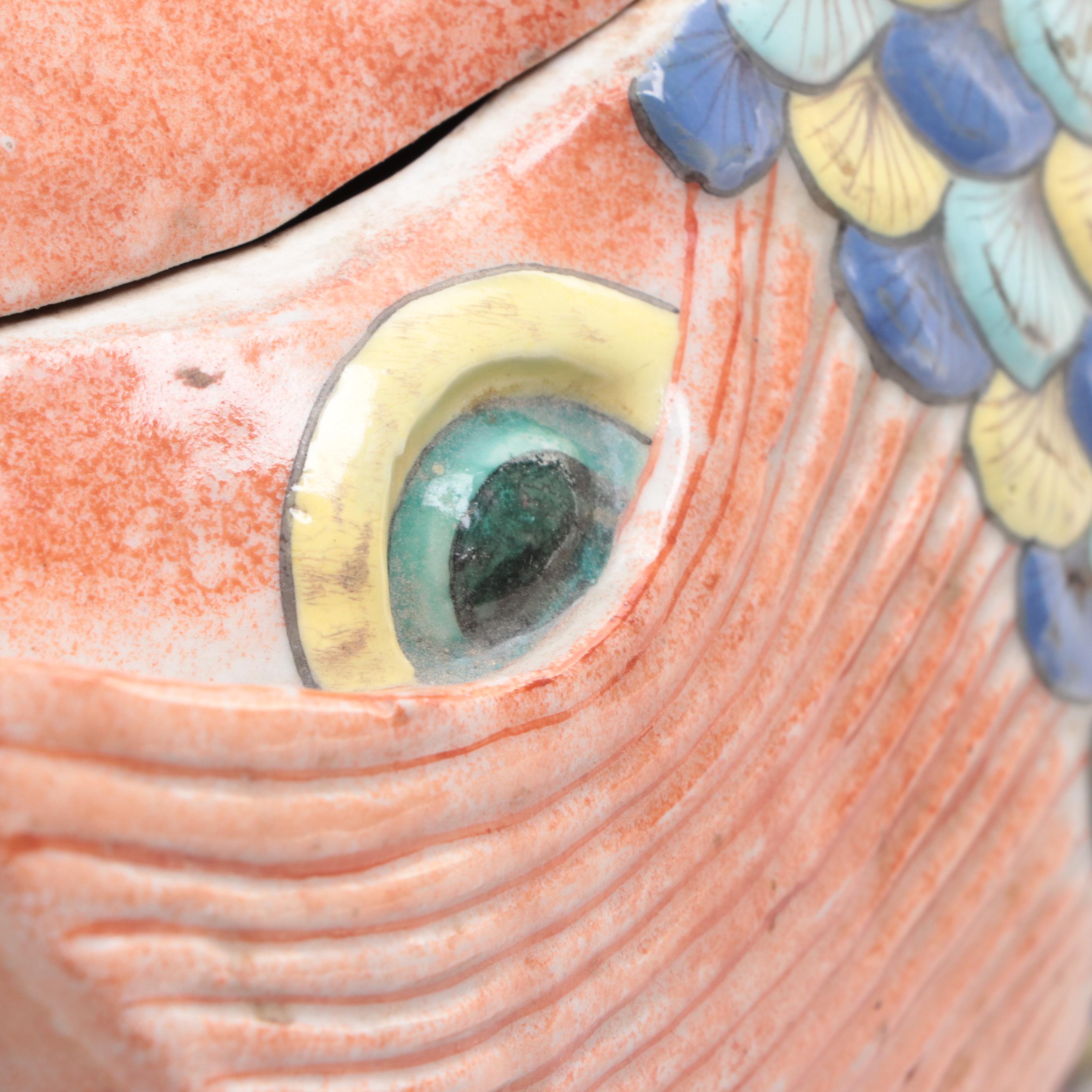 Chinese Export Porcelain Double Koi Fish-Form Tureen