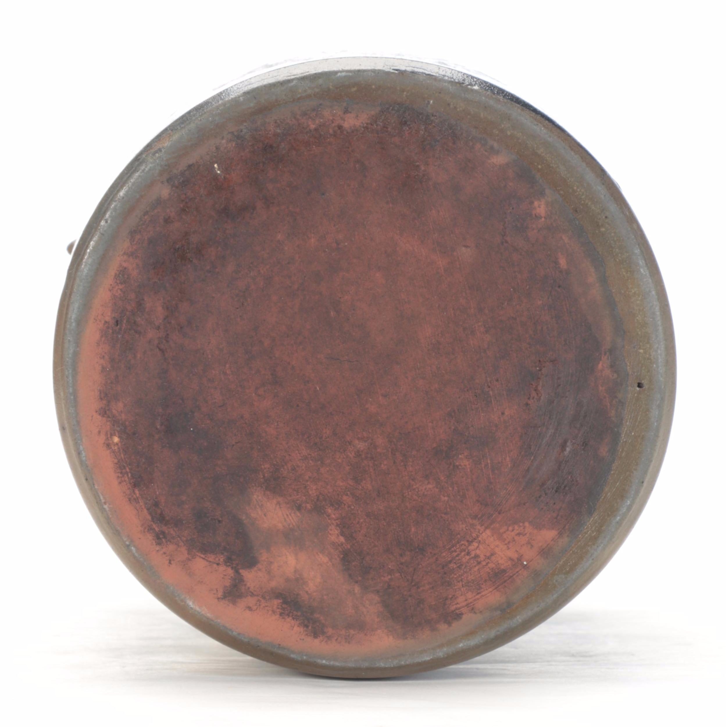 Hamilton & Jones Stoneware Crock with Cobalt Freehand and Stenciled Designs