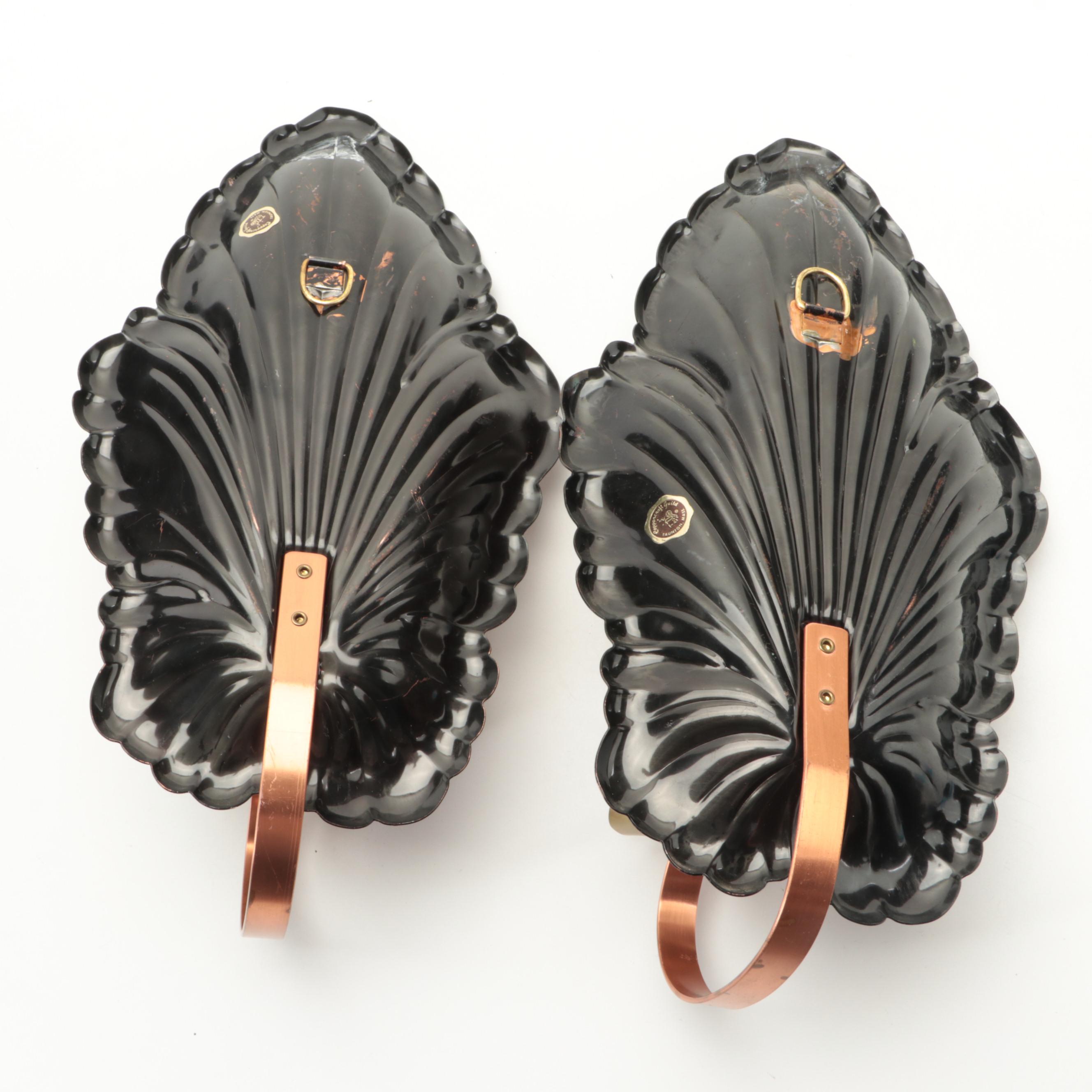 Coppercraft Guild Candle Sconces with Gregorian Copper Bowl