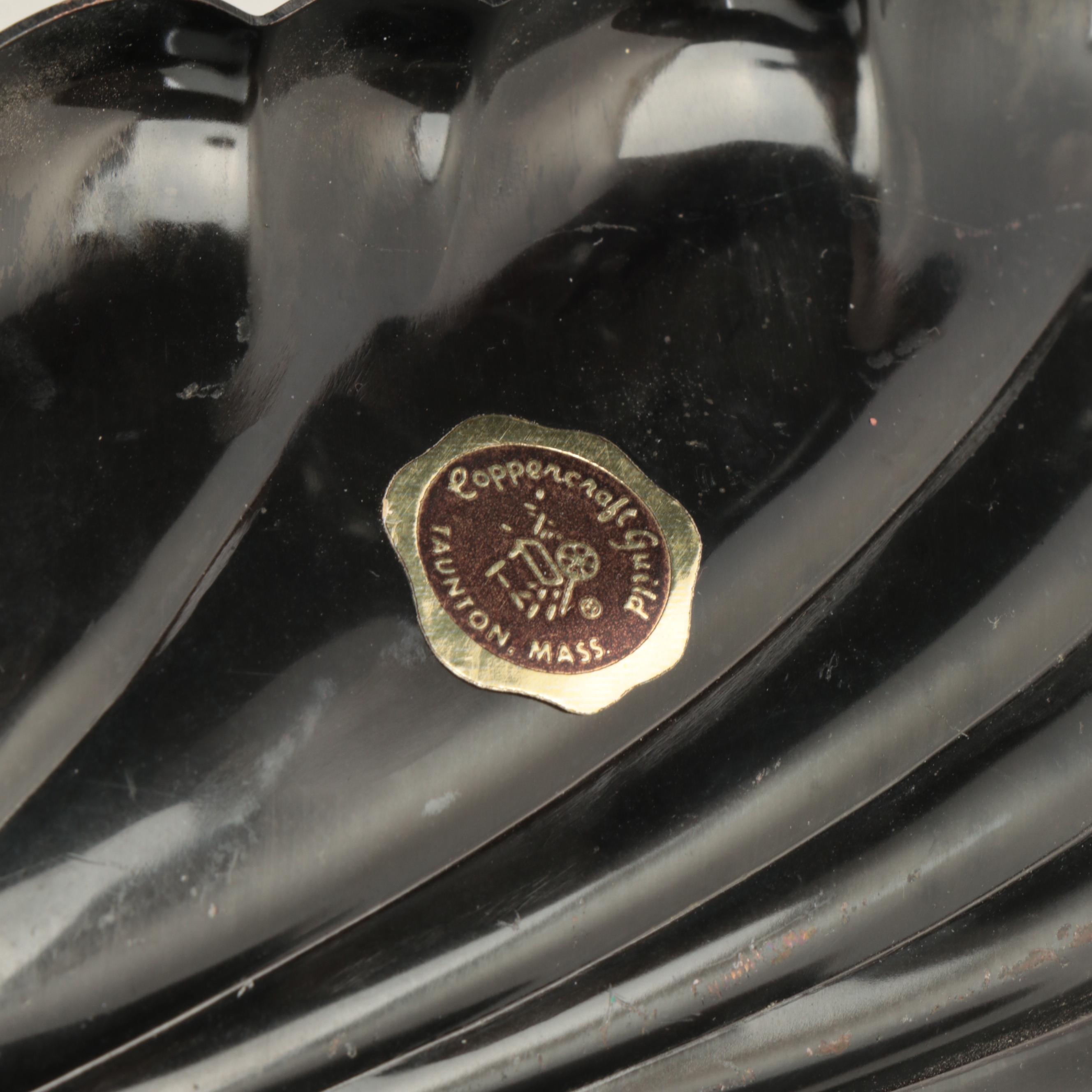 Coppercraft Guild Candle Sconces with Gregorian Copper Bowl