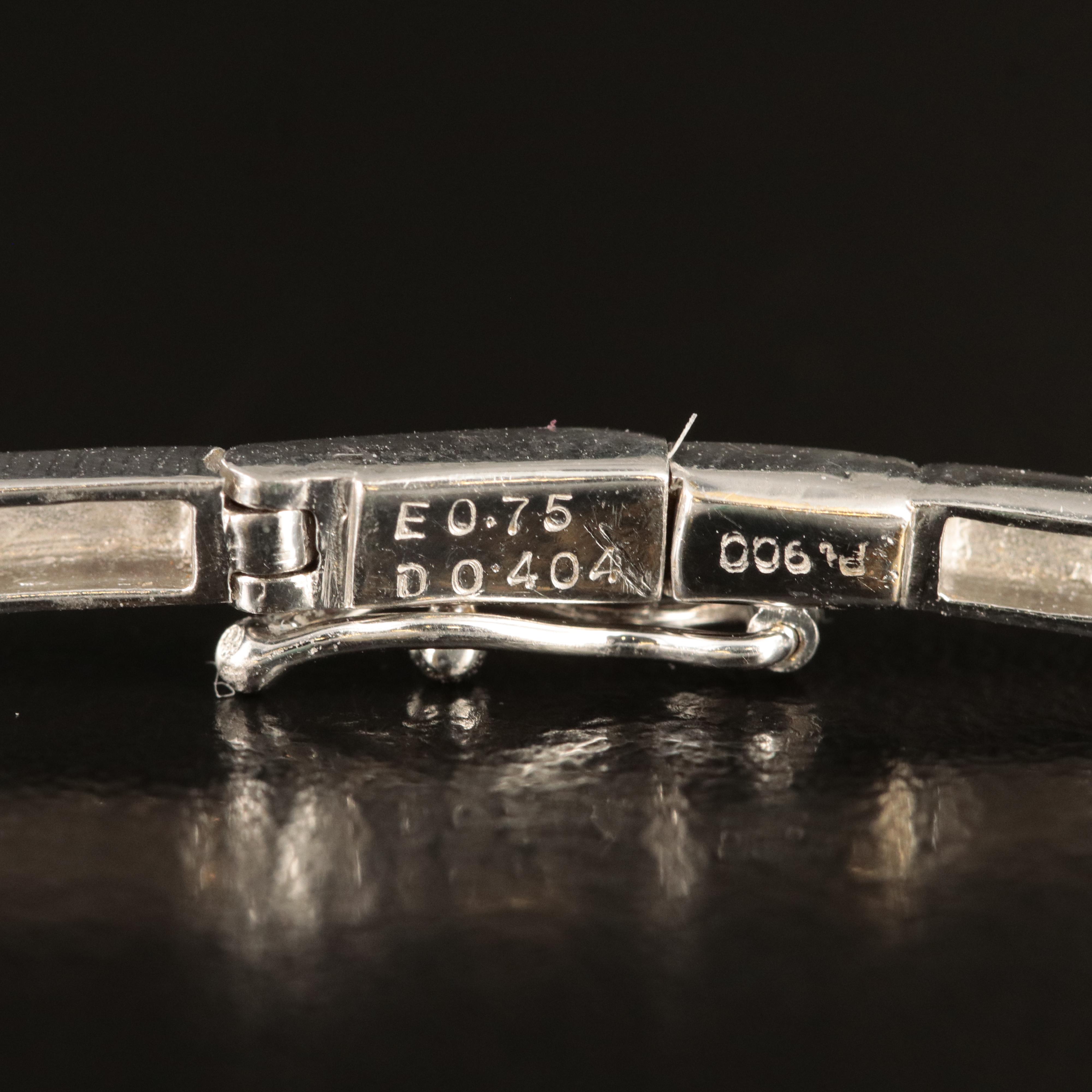 Platinum Emerald and Diamond Bracelet