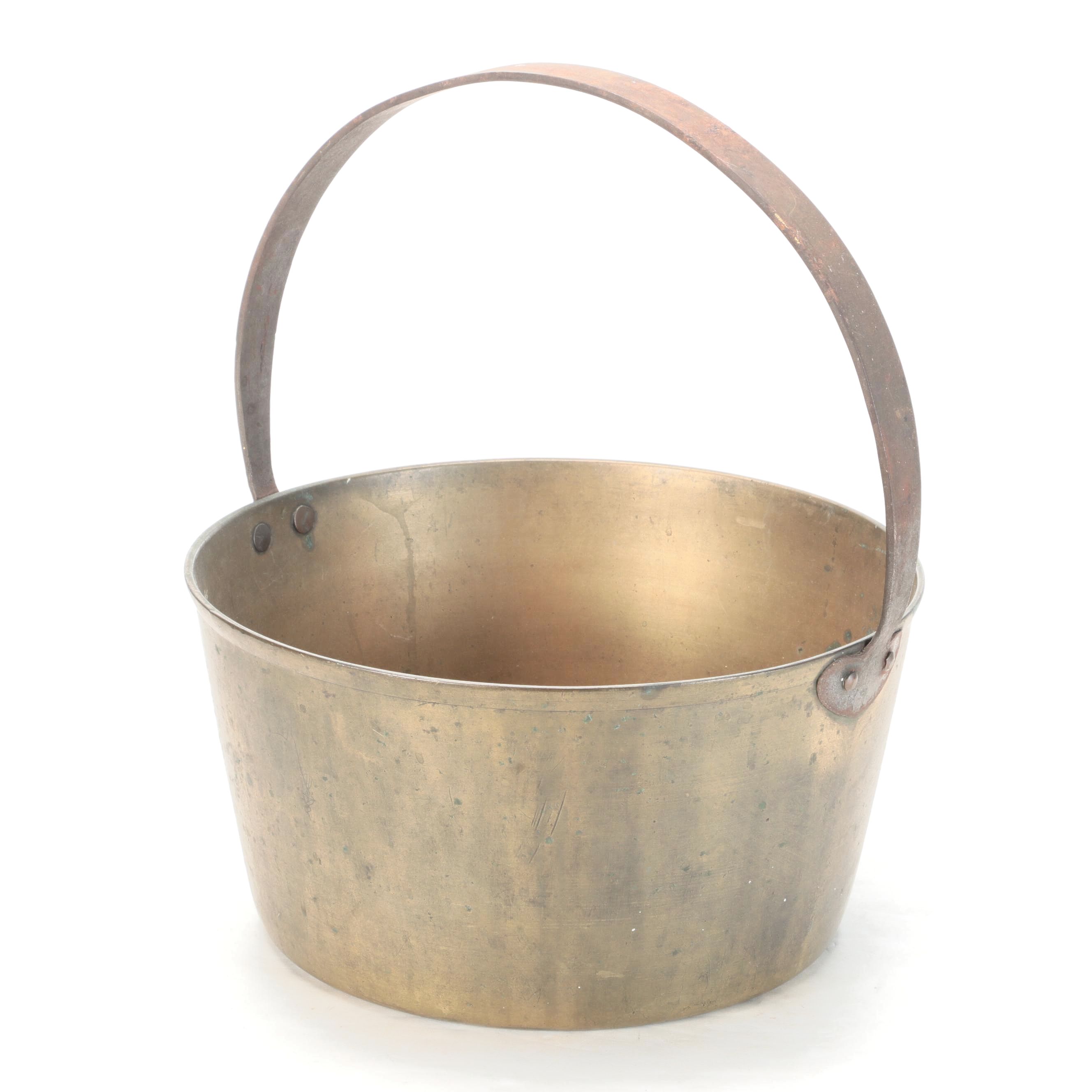 Brass Fixed Handled Jam Pan, Early to Mid 20th Century