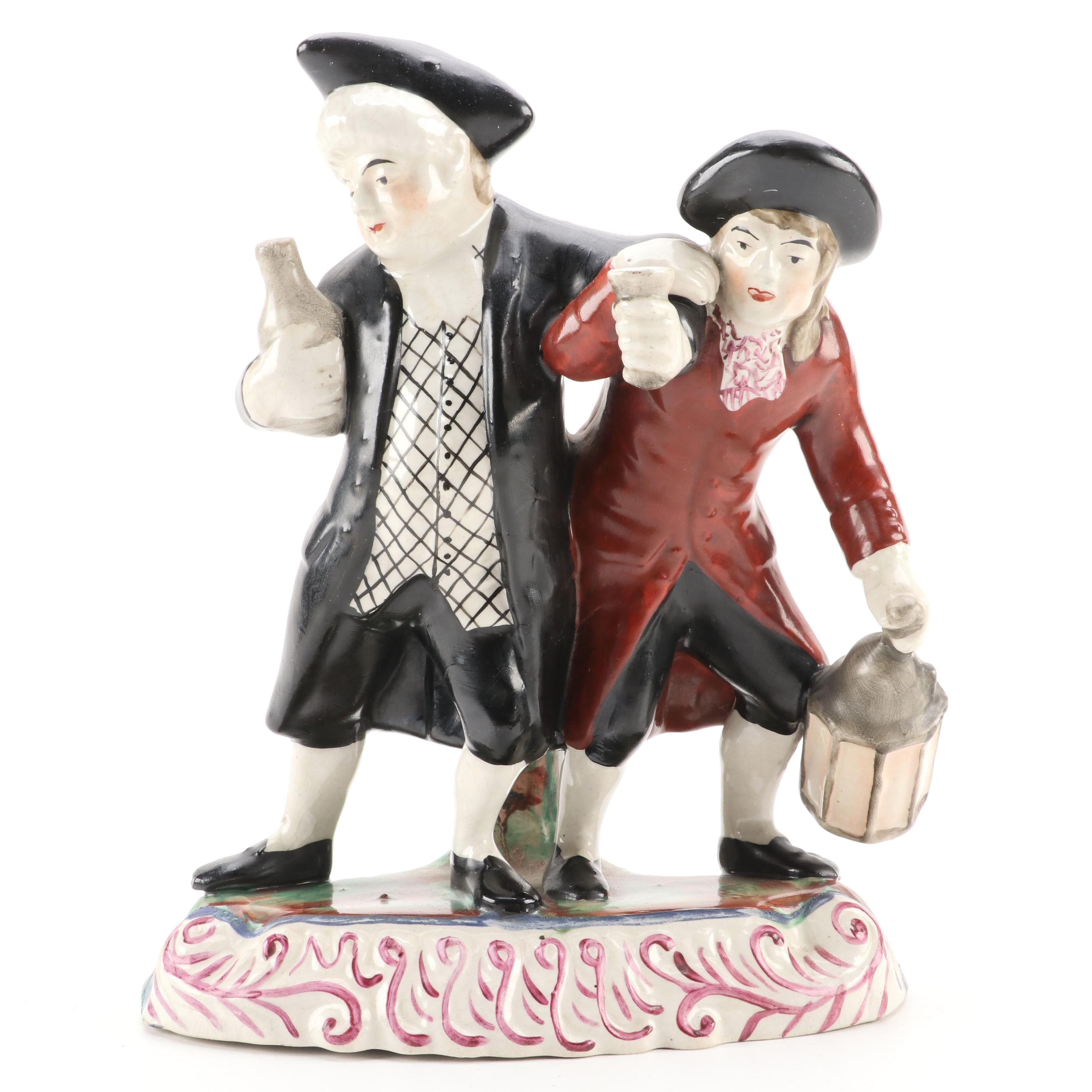 Staffordshire "Vicar and Moses" Figural Group, 19th Century