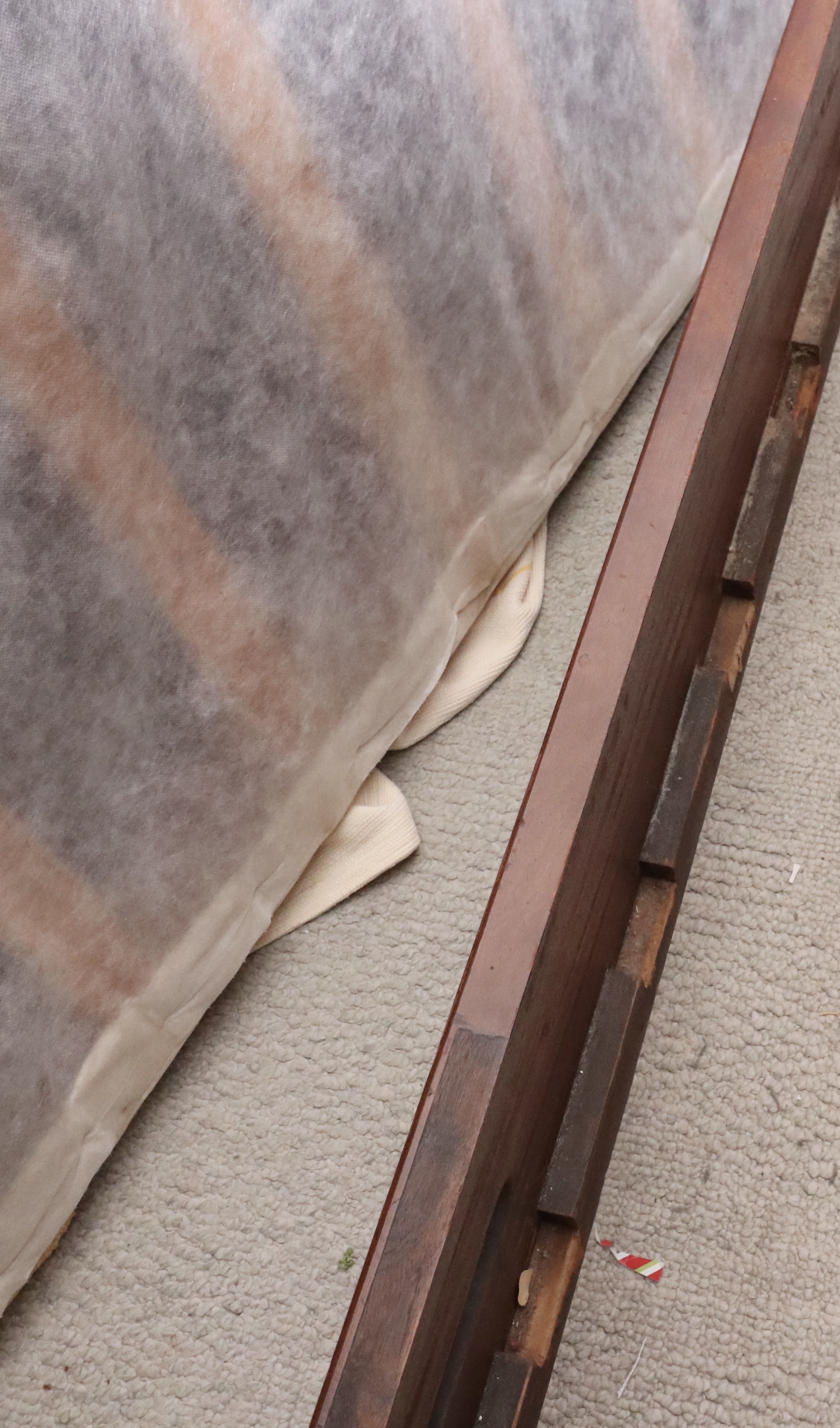 Late Victorian Carved Walnut Full Bed Frame, Early 20th Century