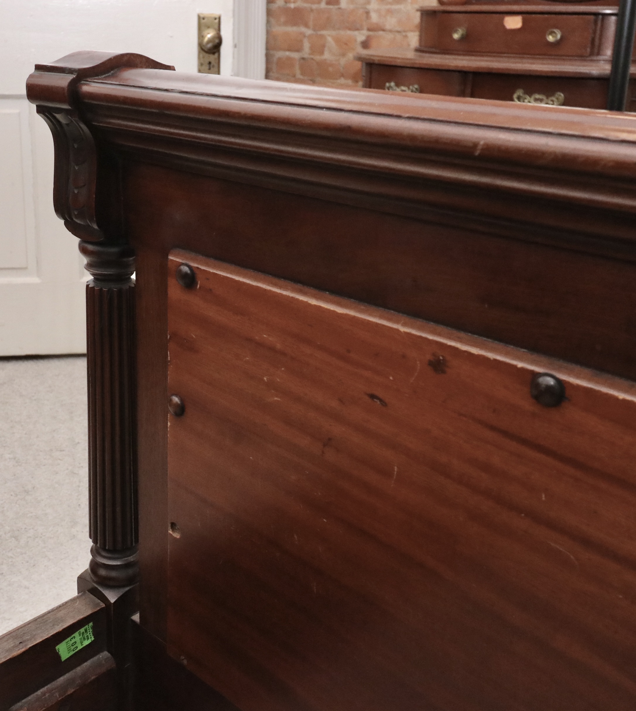 Late Victorian Carved Walnut Full Bed Frame, Early 20th Century