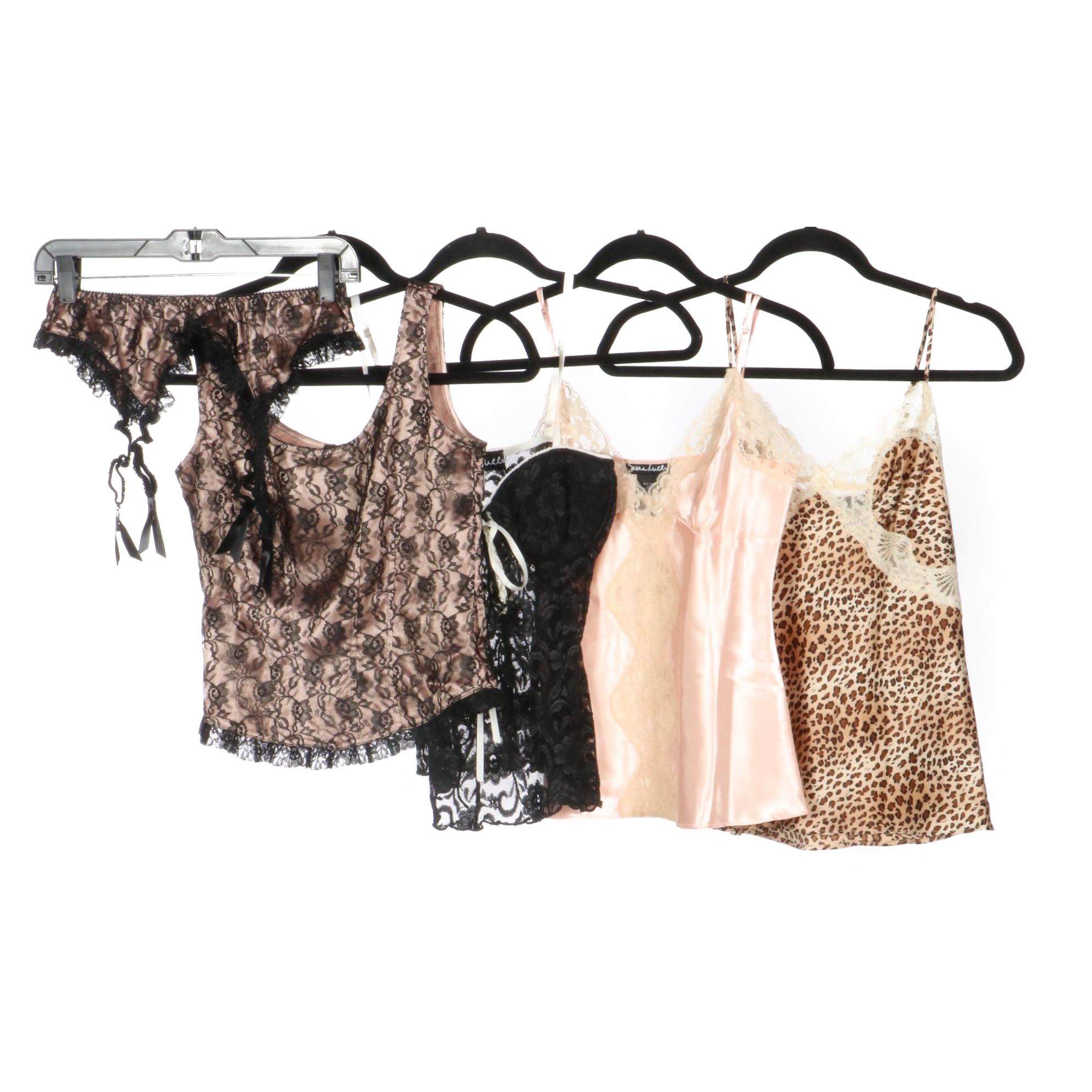 Susan Lucci Lace Corset Top, Camisoles, and Garter Belt