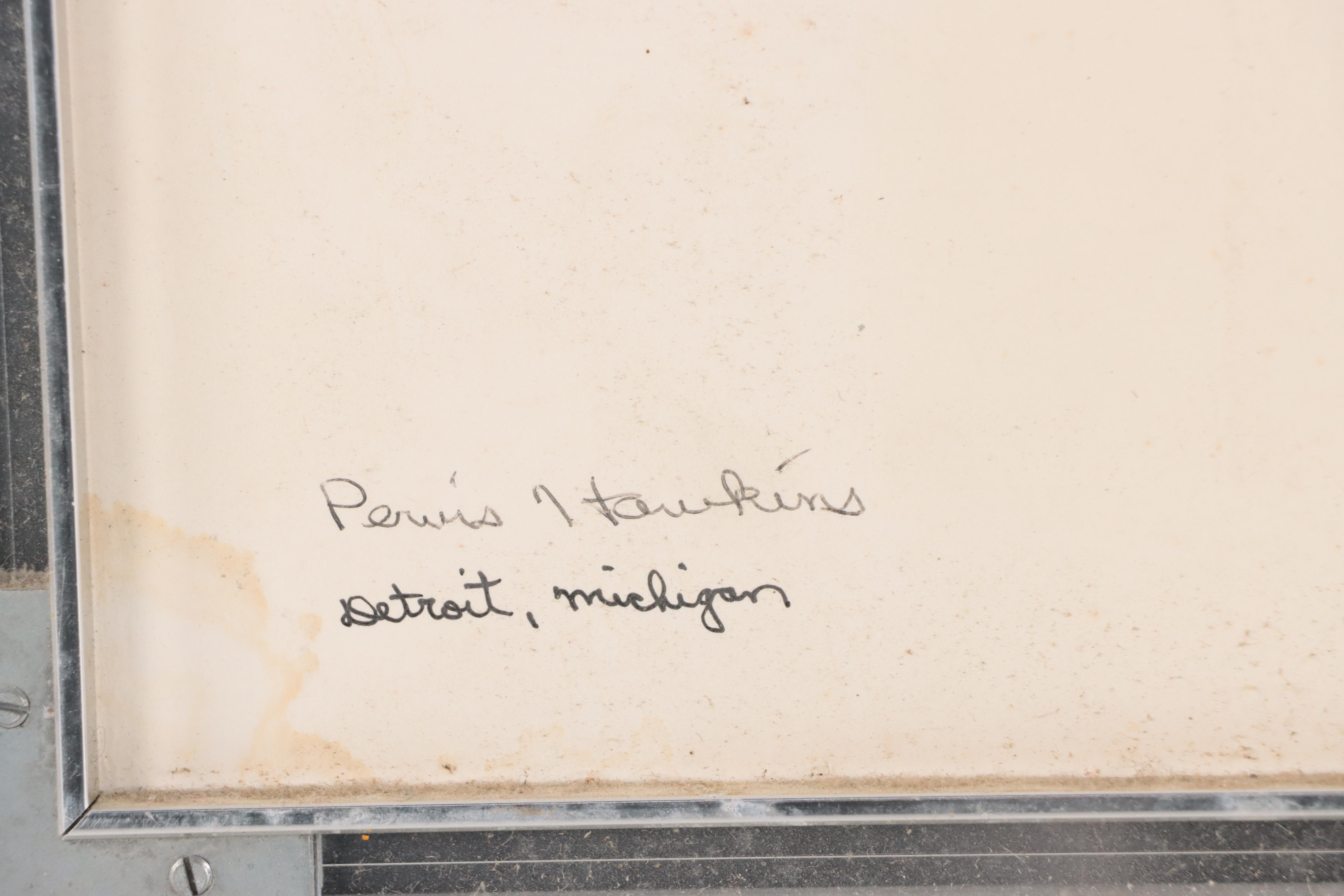 Pervis Hawkins Abstract Acrylic Painting