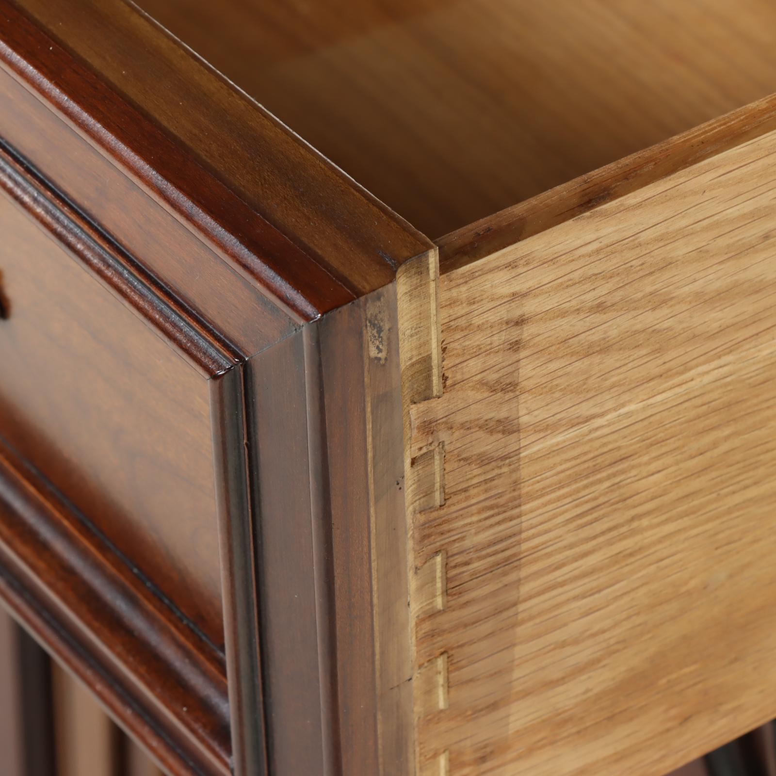 White Fine Furniture French Provincial Style Cherrywood and Maple Buffet