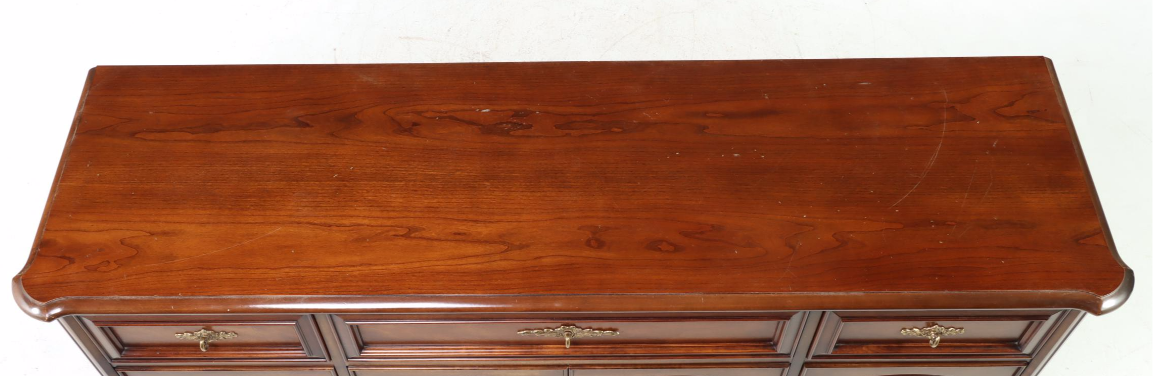 White Fine Furniture French Provincial Style Cherrywood and Maple Buffet