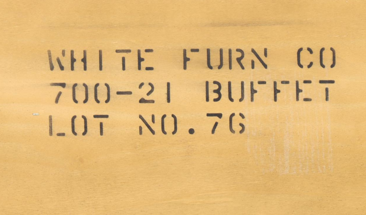 White Fine Furniture French Provincial Style Cherrywood and Maple Buffet