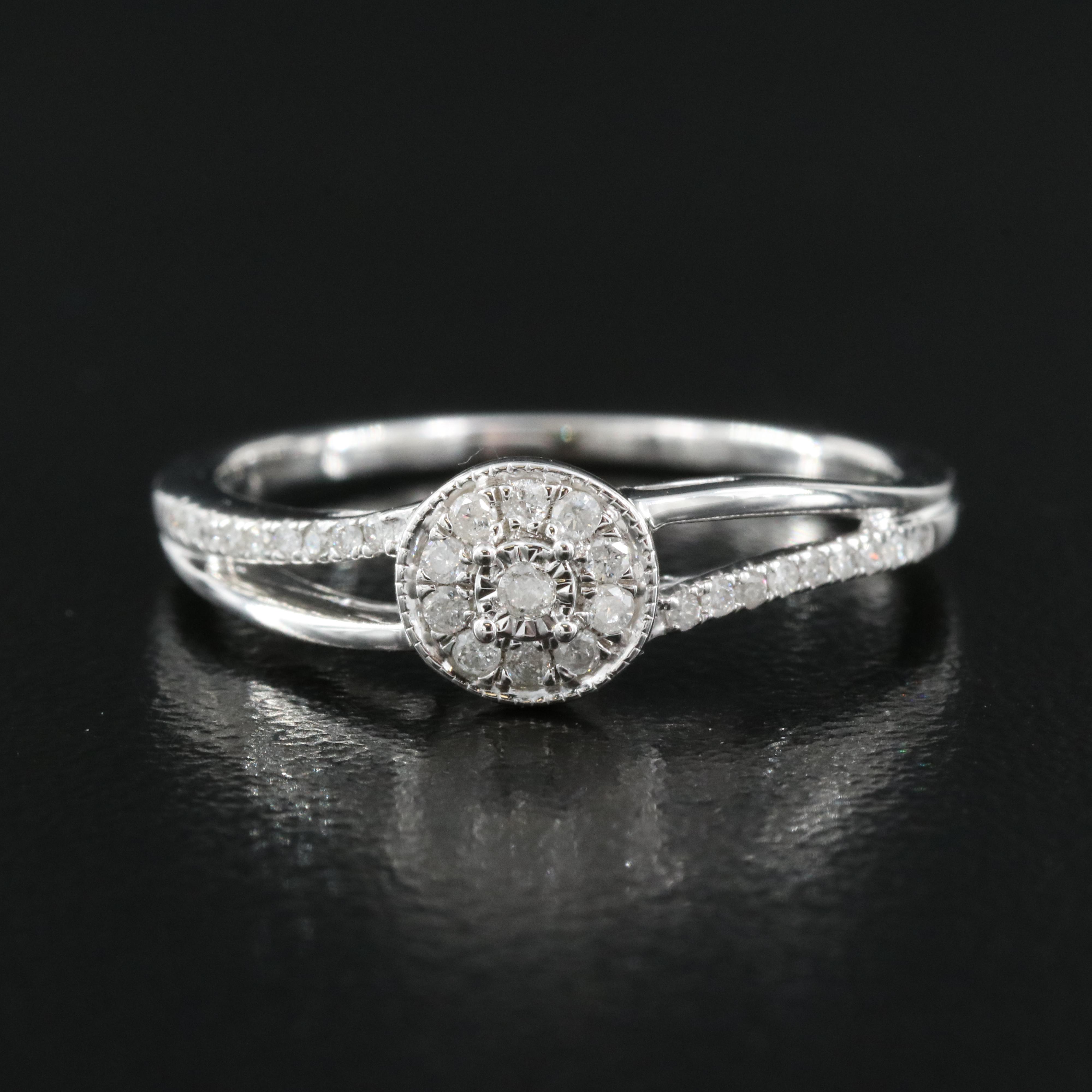 Sterling Diamond Ring