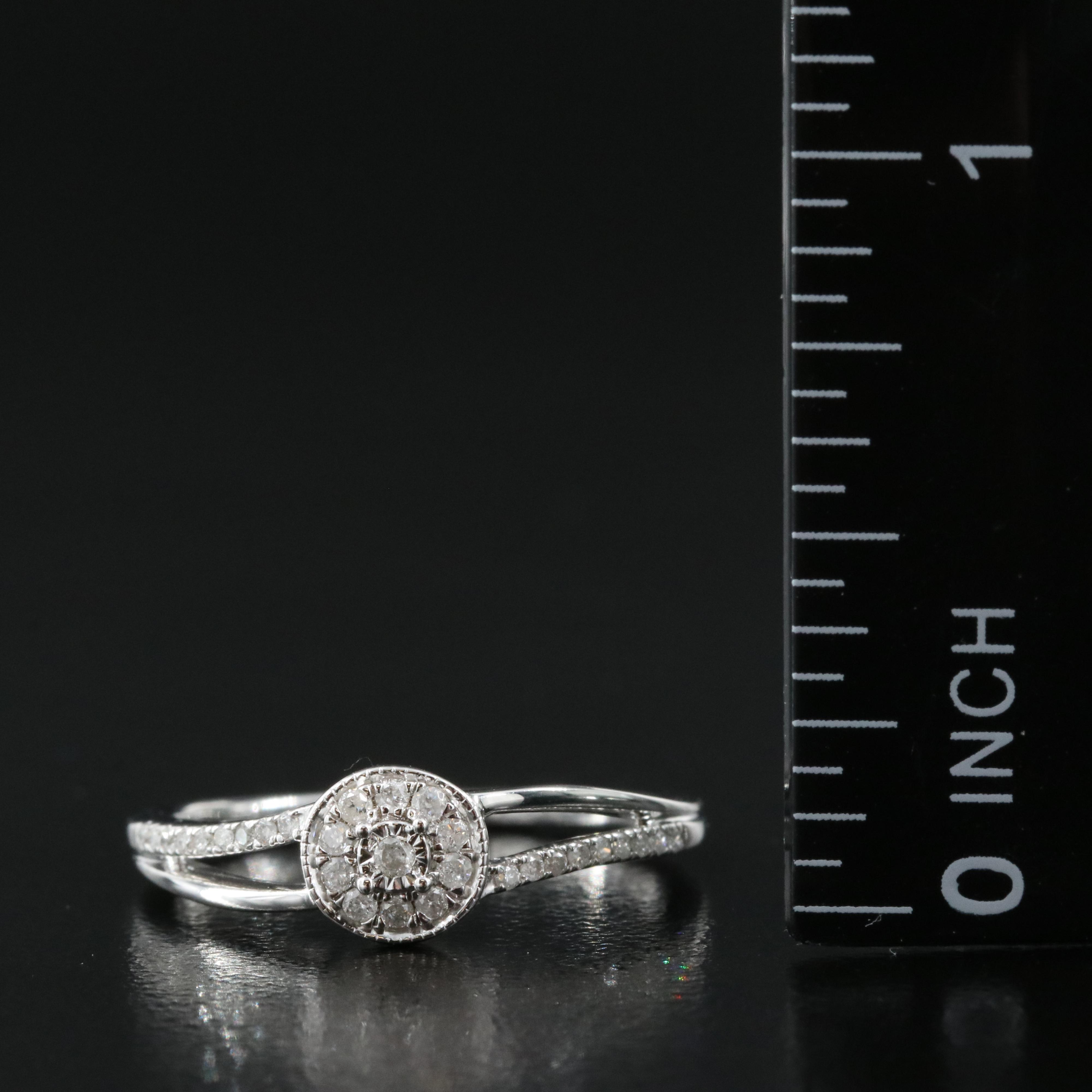 Sterling Diamond Ring