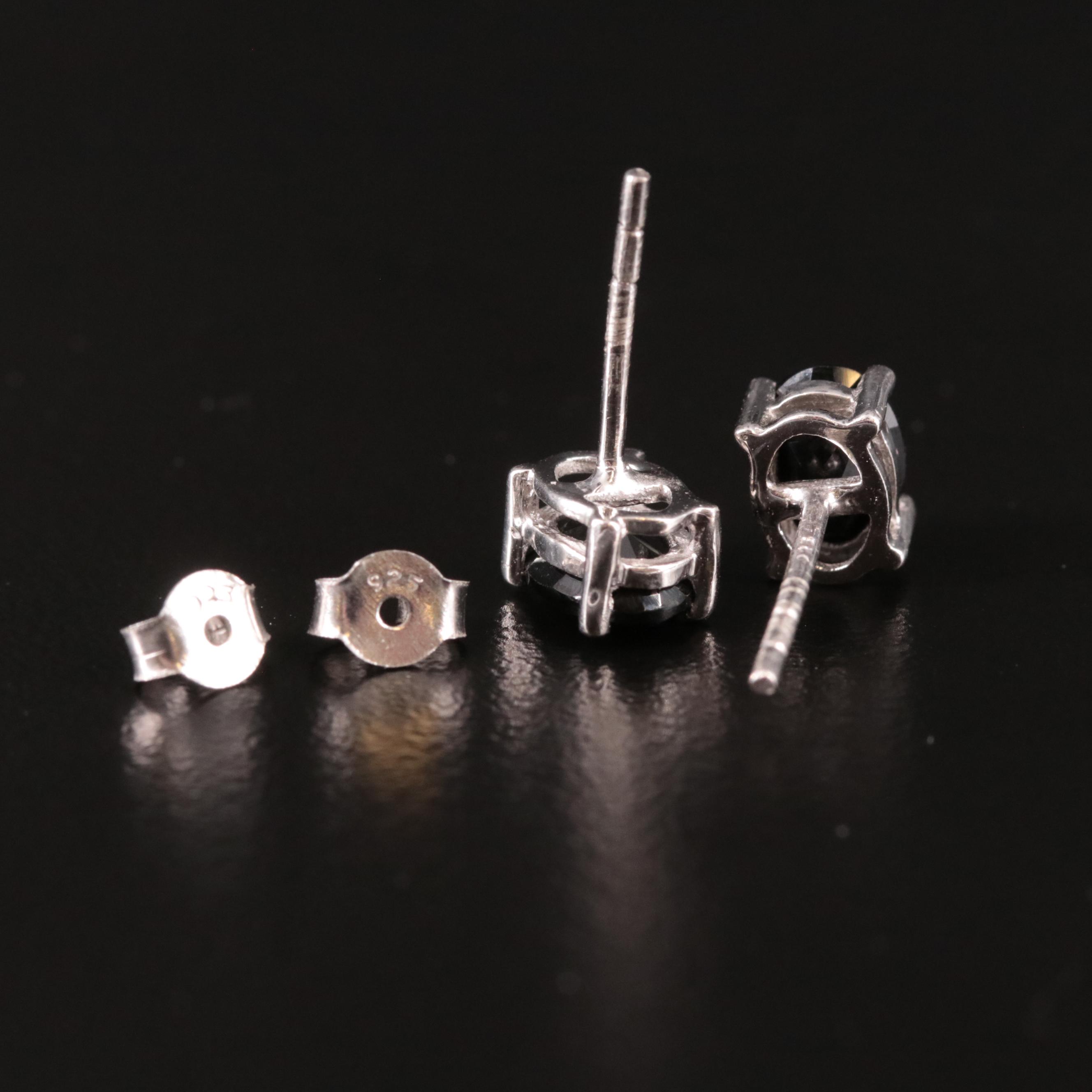 Sterling Cubic Zirconia Stud Earrings