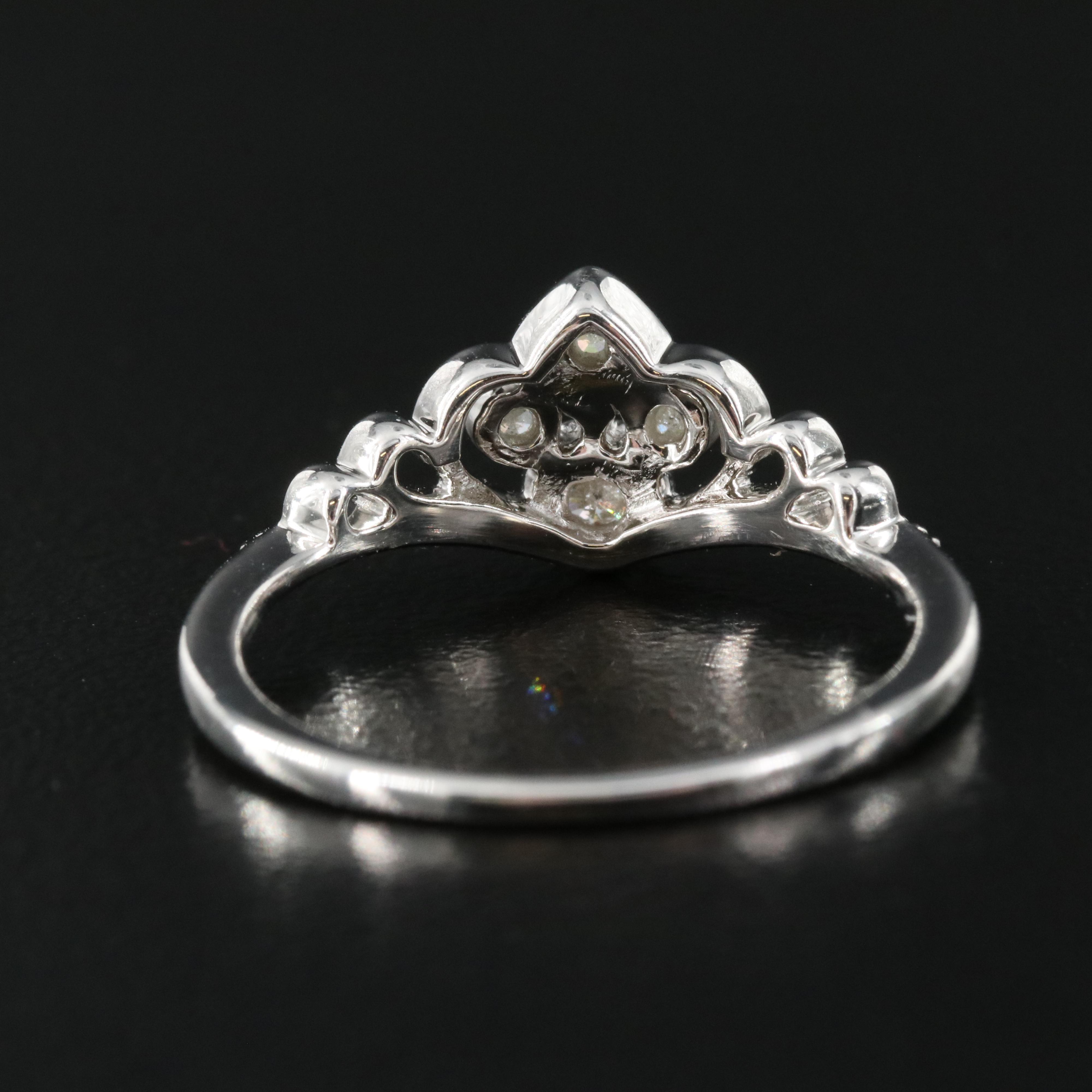 Sterling Diamond Tiara Ring