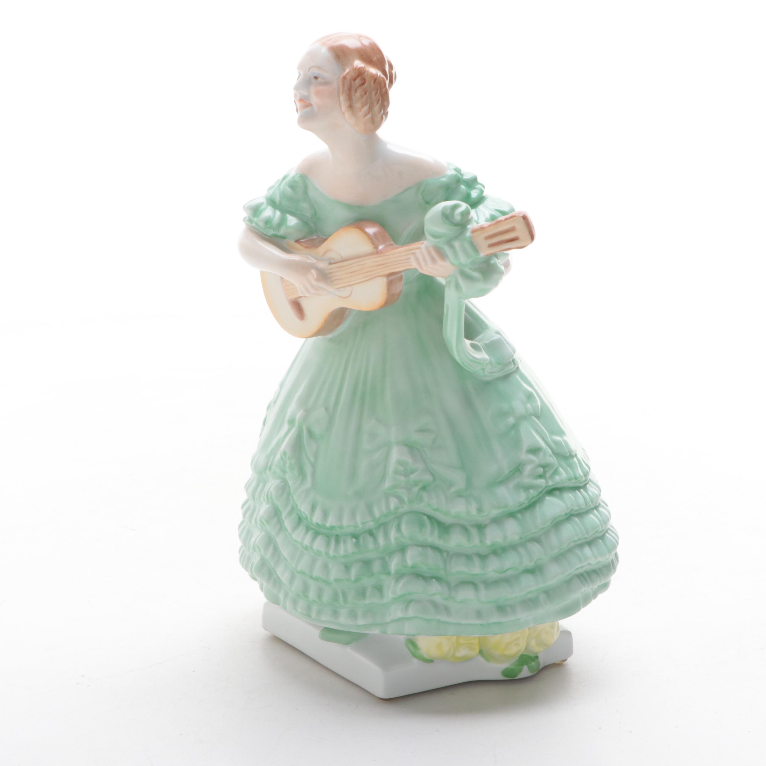 Herend Traditional Hungarian People "Mrs. Dery" Porcelain Figurine, 1999