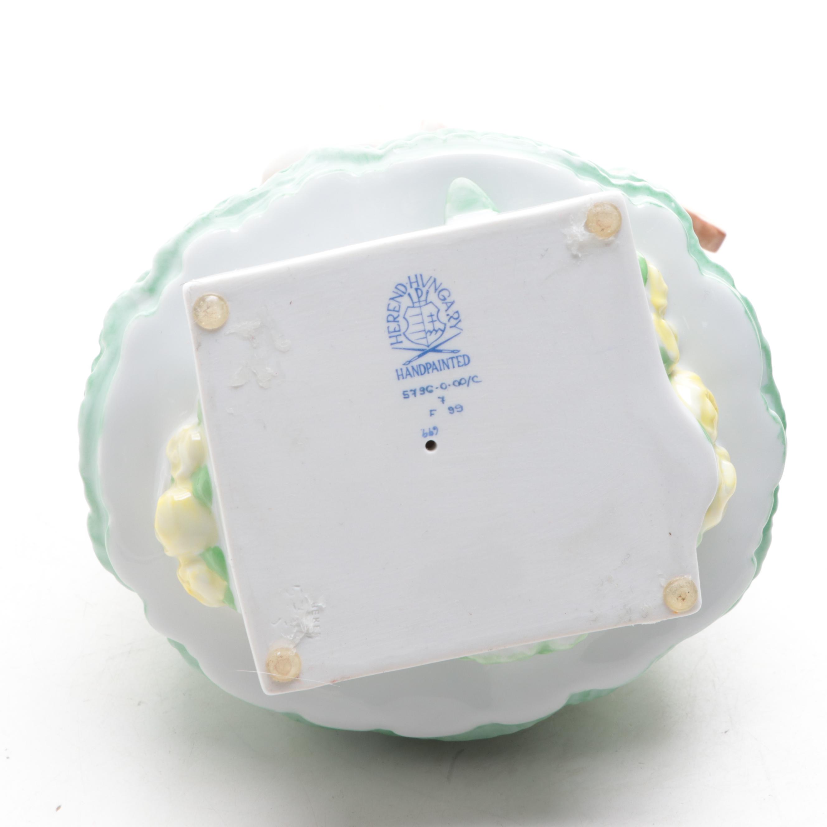 Herend Traditional Hungarian People "Mrs. Dery" Porcelain Figurine, 1999