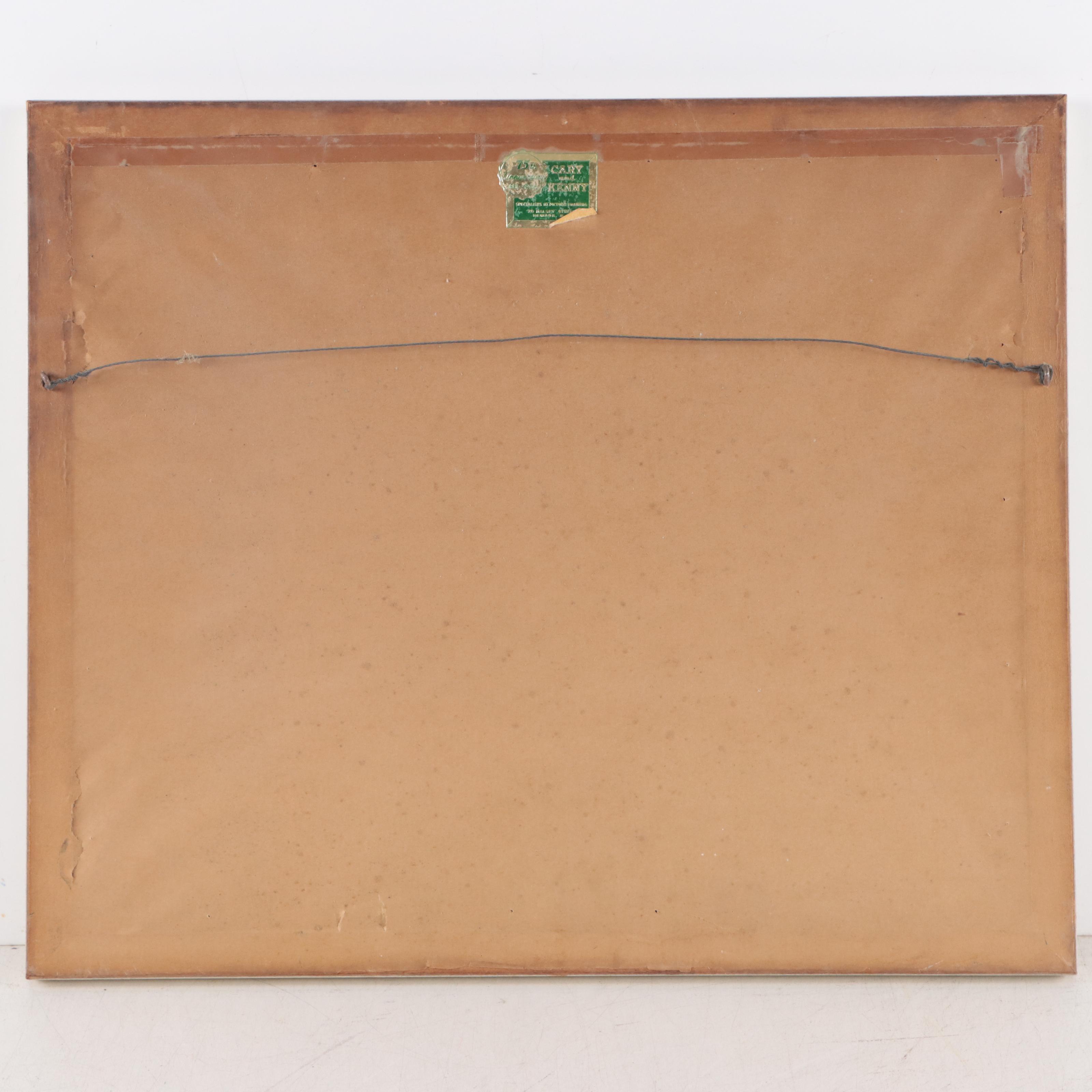 Franz Herbelot Lithograph of Parisian Boulevard Scene