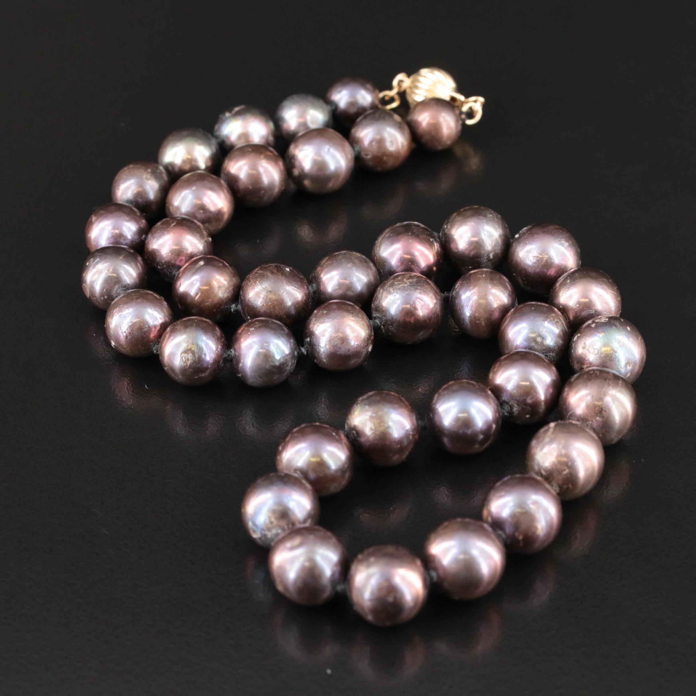 Pearl Necklace with 14K Clasp
