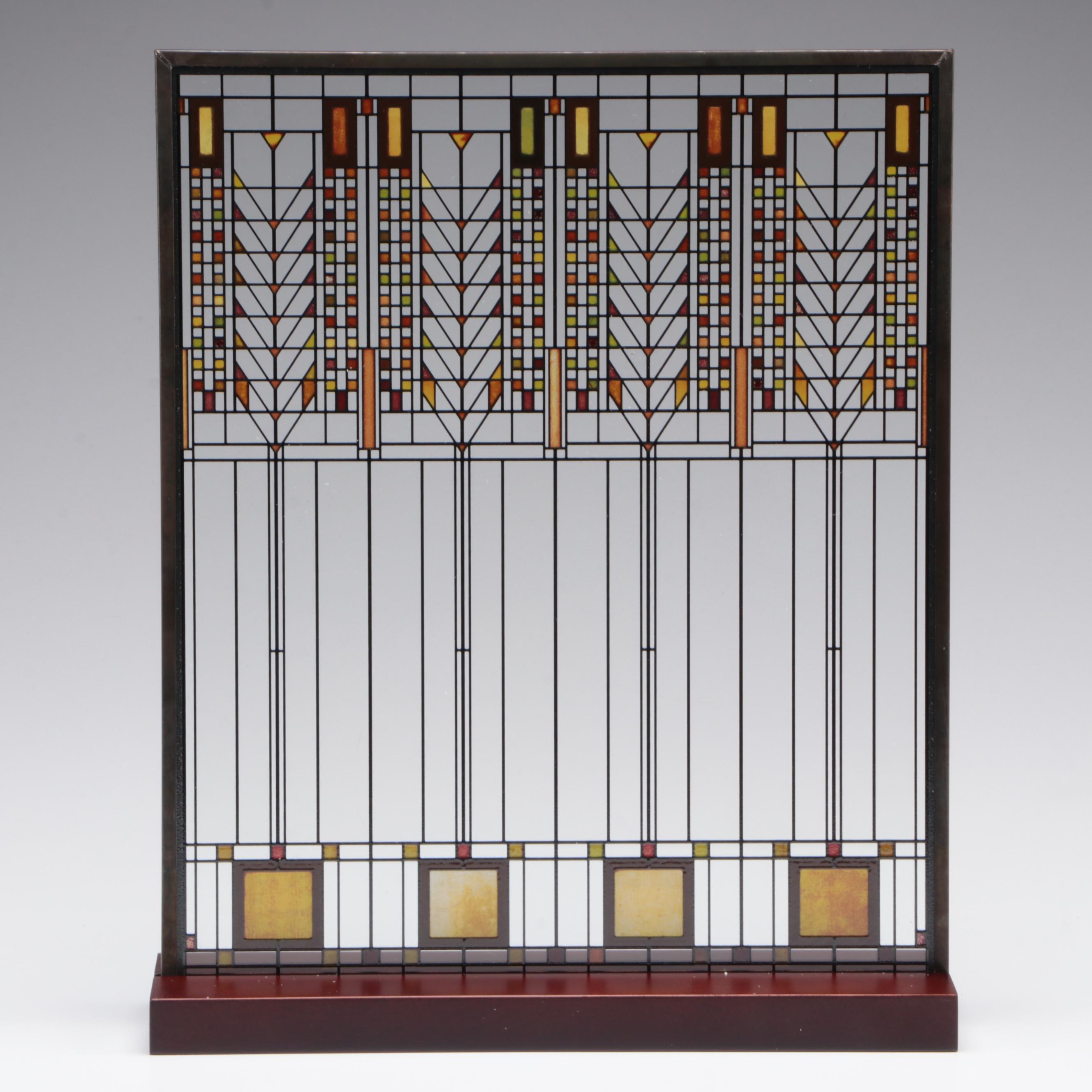 Stained Glass Panel After Frank Lloyd Wright's "Tree of Life" for Martin House