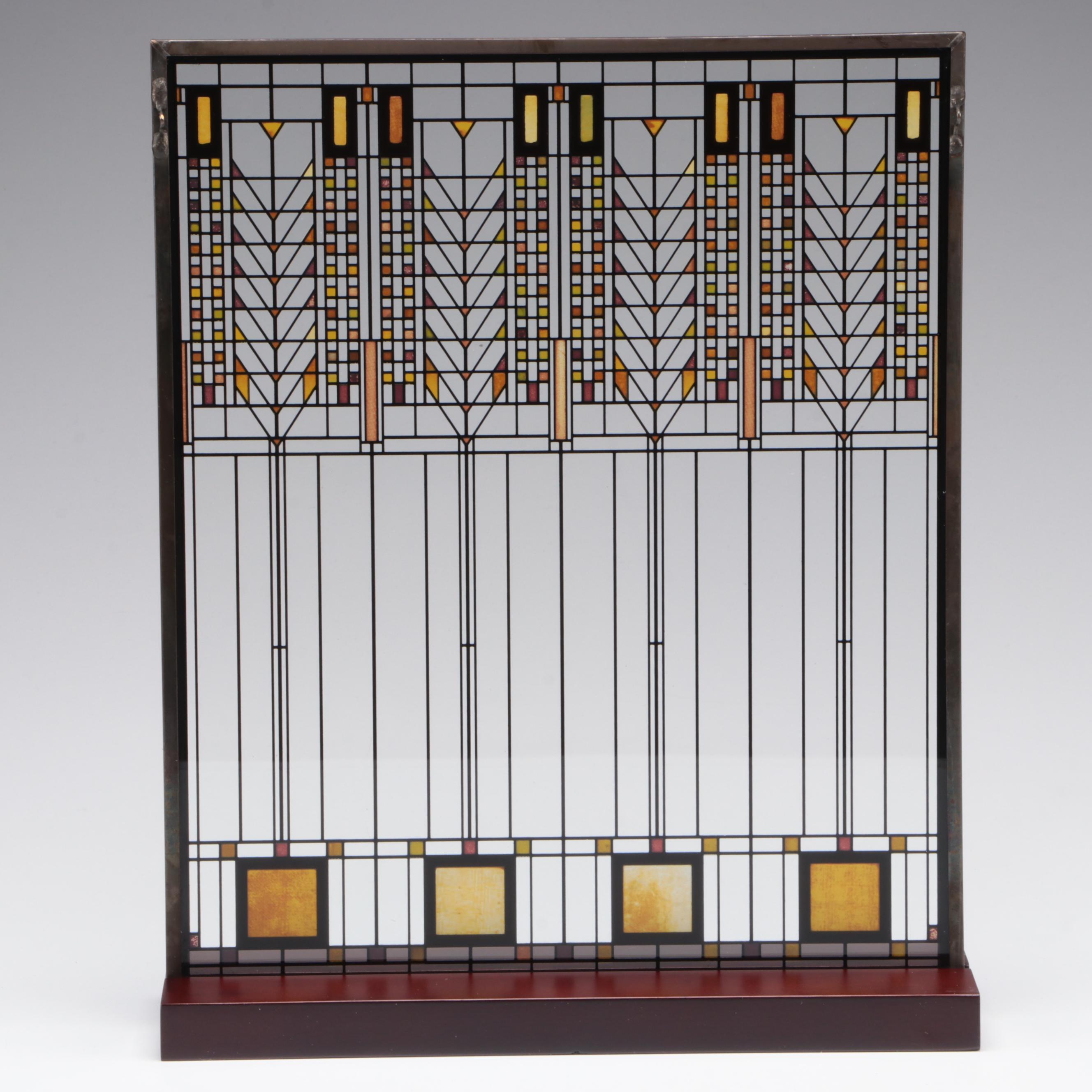 Stained Glass Panel After Frank Lloyd Wright's "Tree of Life" for Martin House