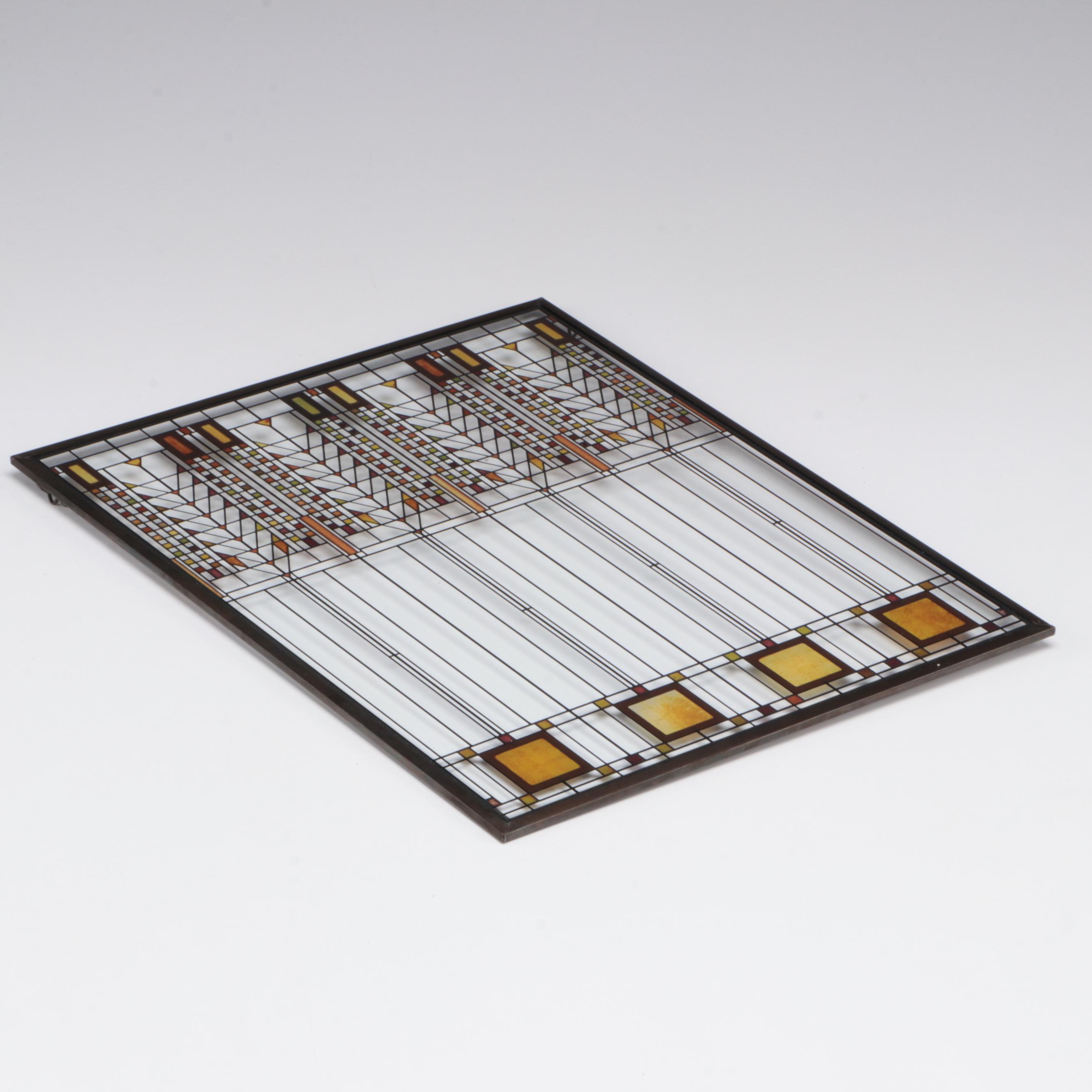 Stained Glass Panel After Frank Lloyd Wright's "Tree of Life" for Martin House