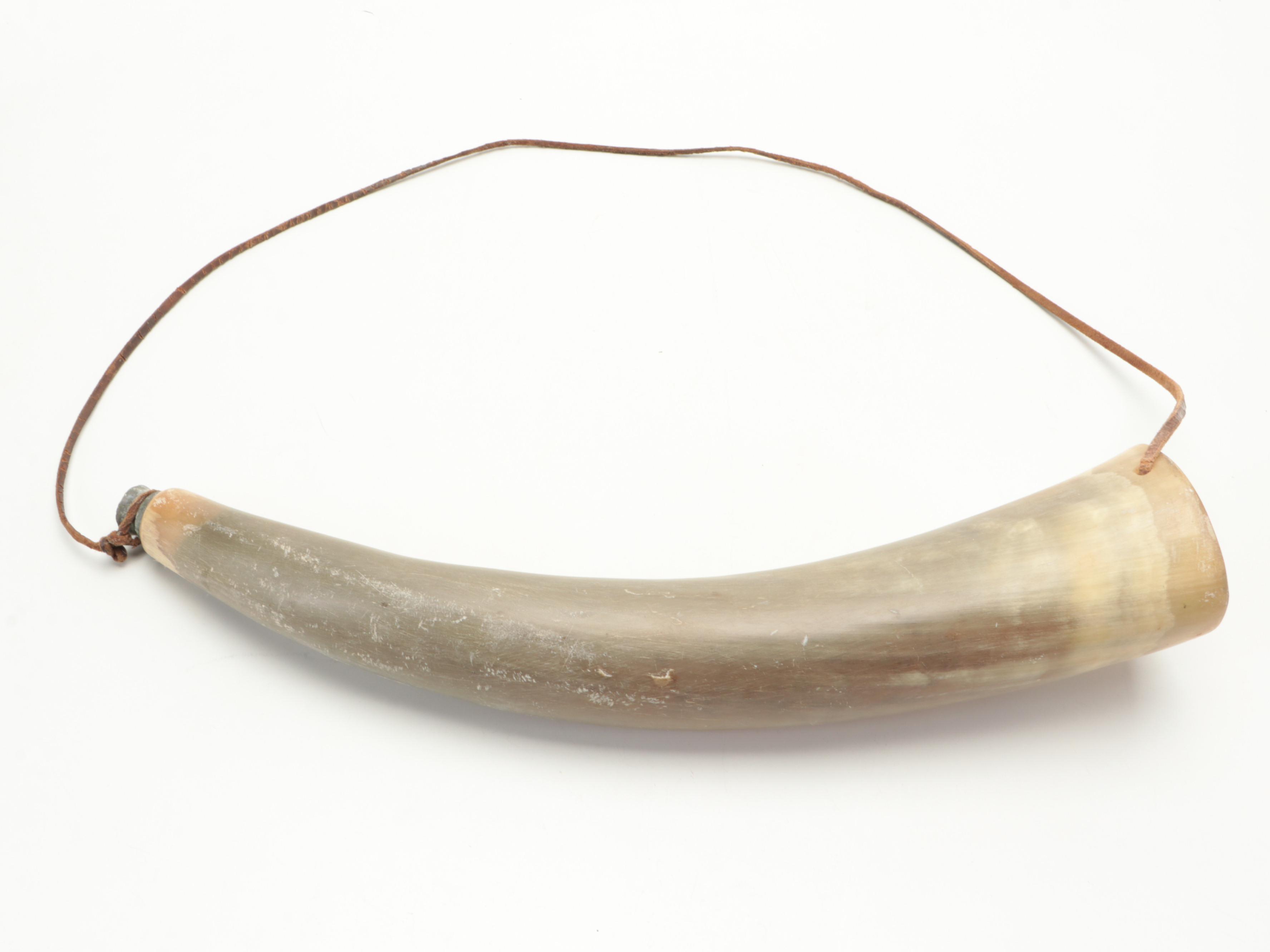 Carved Gun Powder Horns