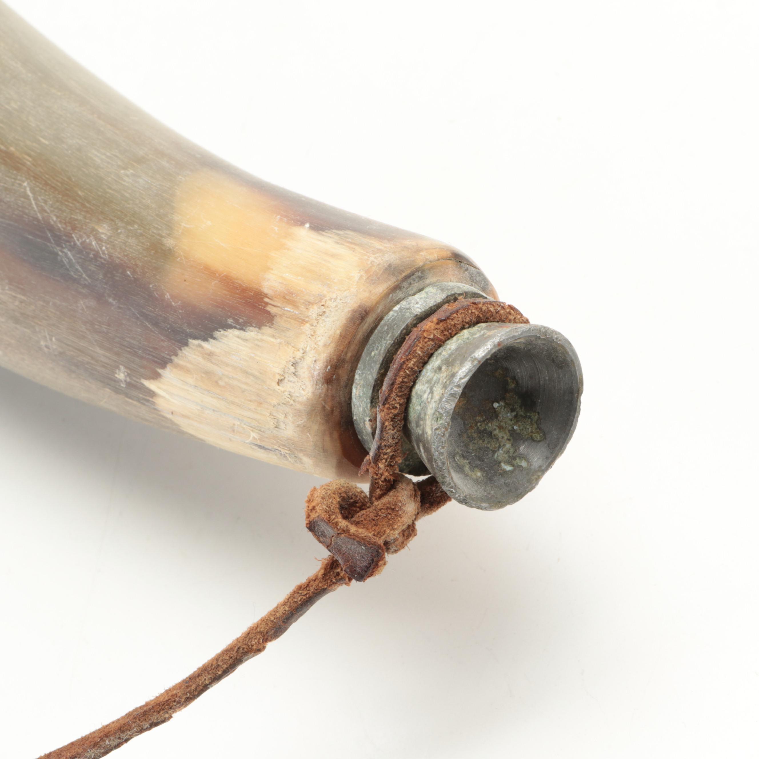 Carved Gun Powder Horns