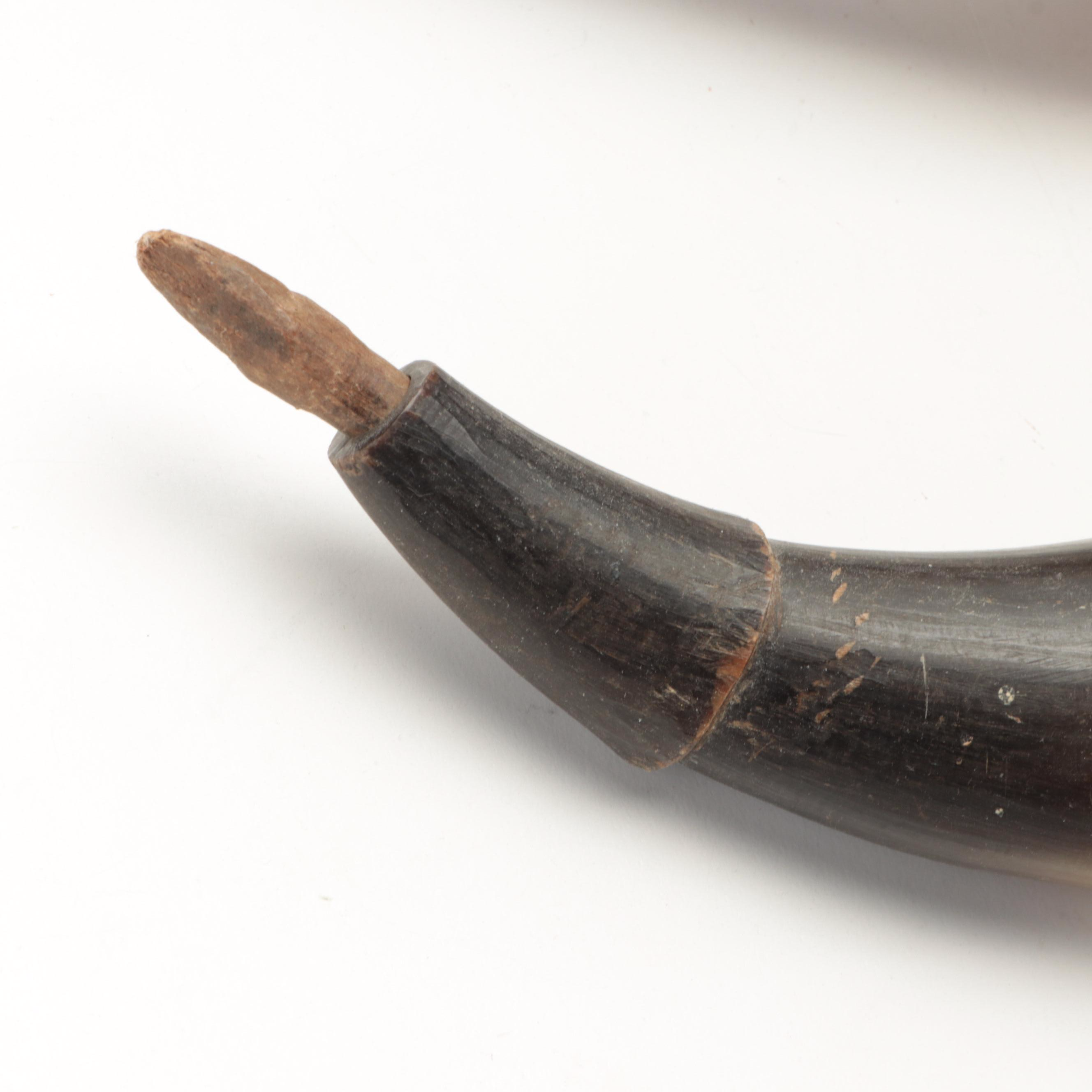 Carved Gun Powder Horns