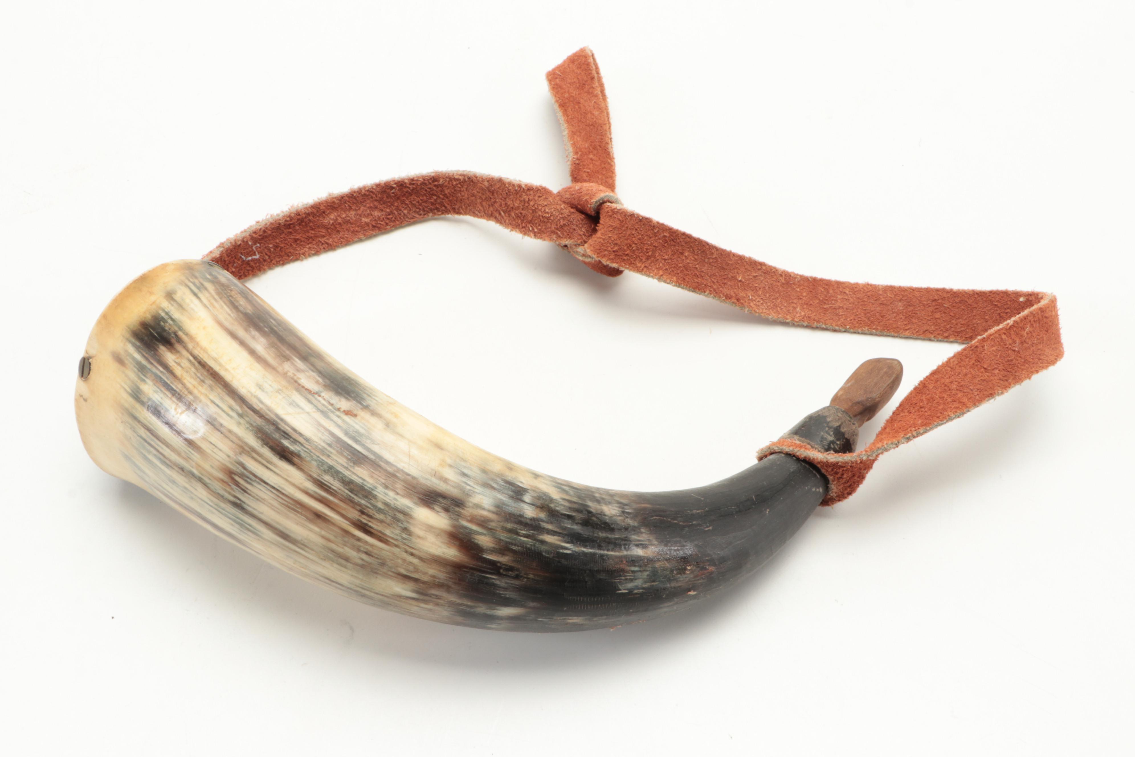 Carved Gun Powder Horns