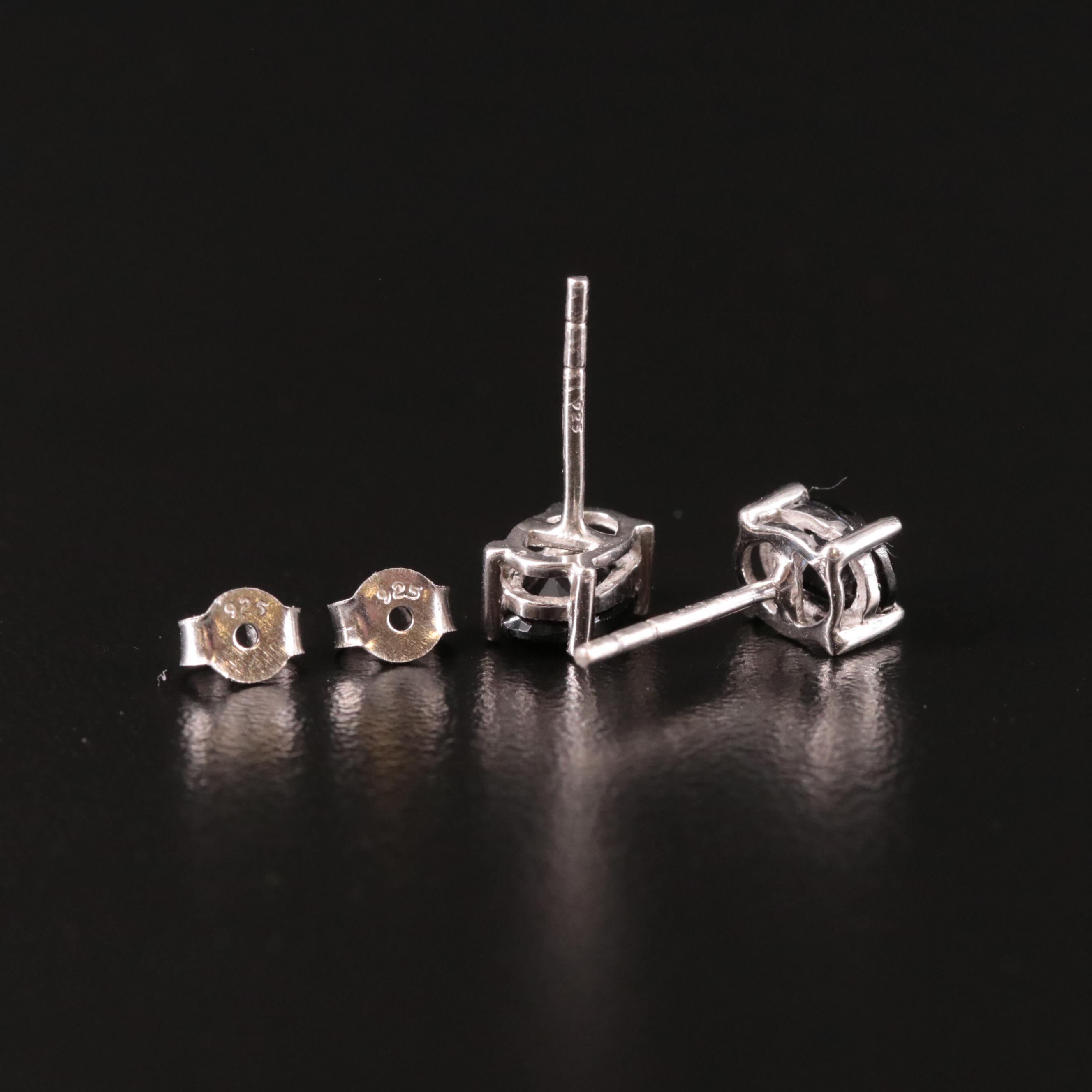 Sterling Cubic Zirconia Stud Earrings