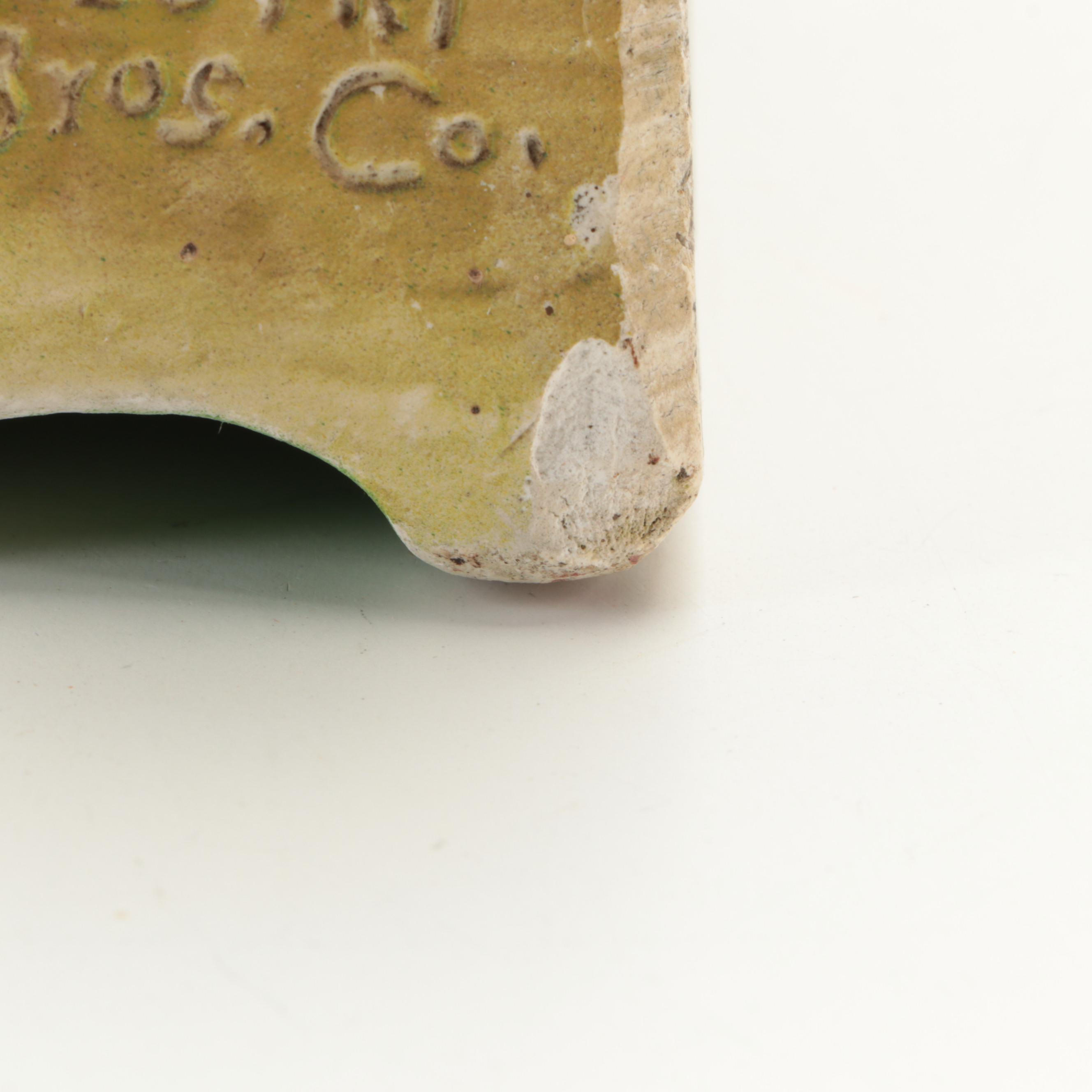 Rolling Rock Premium Beer Chalkware Horse Figurine, Mid to Late 20th Century