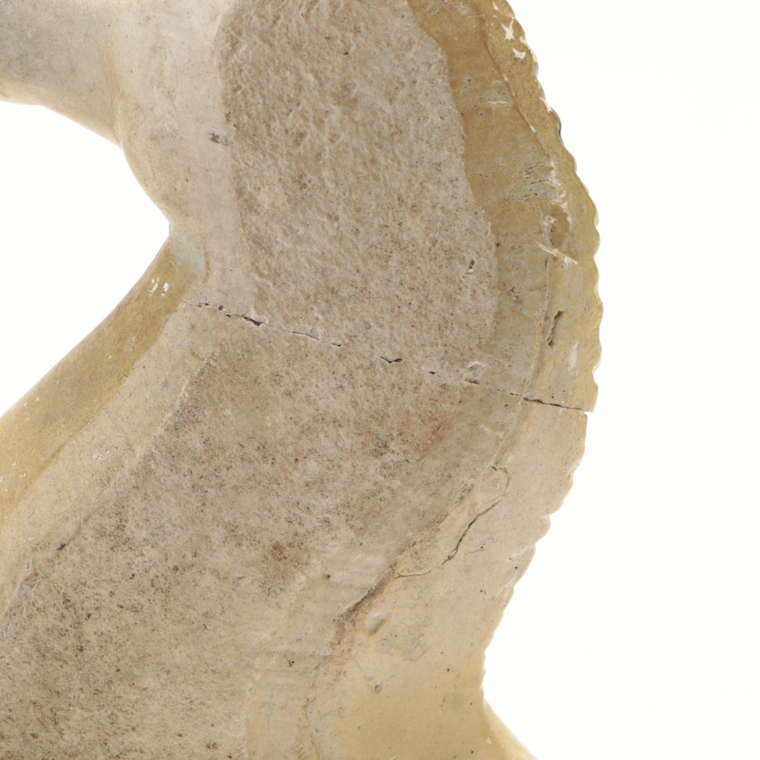 Rolling Rock Premium Beer Chalkware Horse Figurine, Mid to Late 20th Century