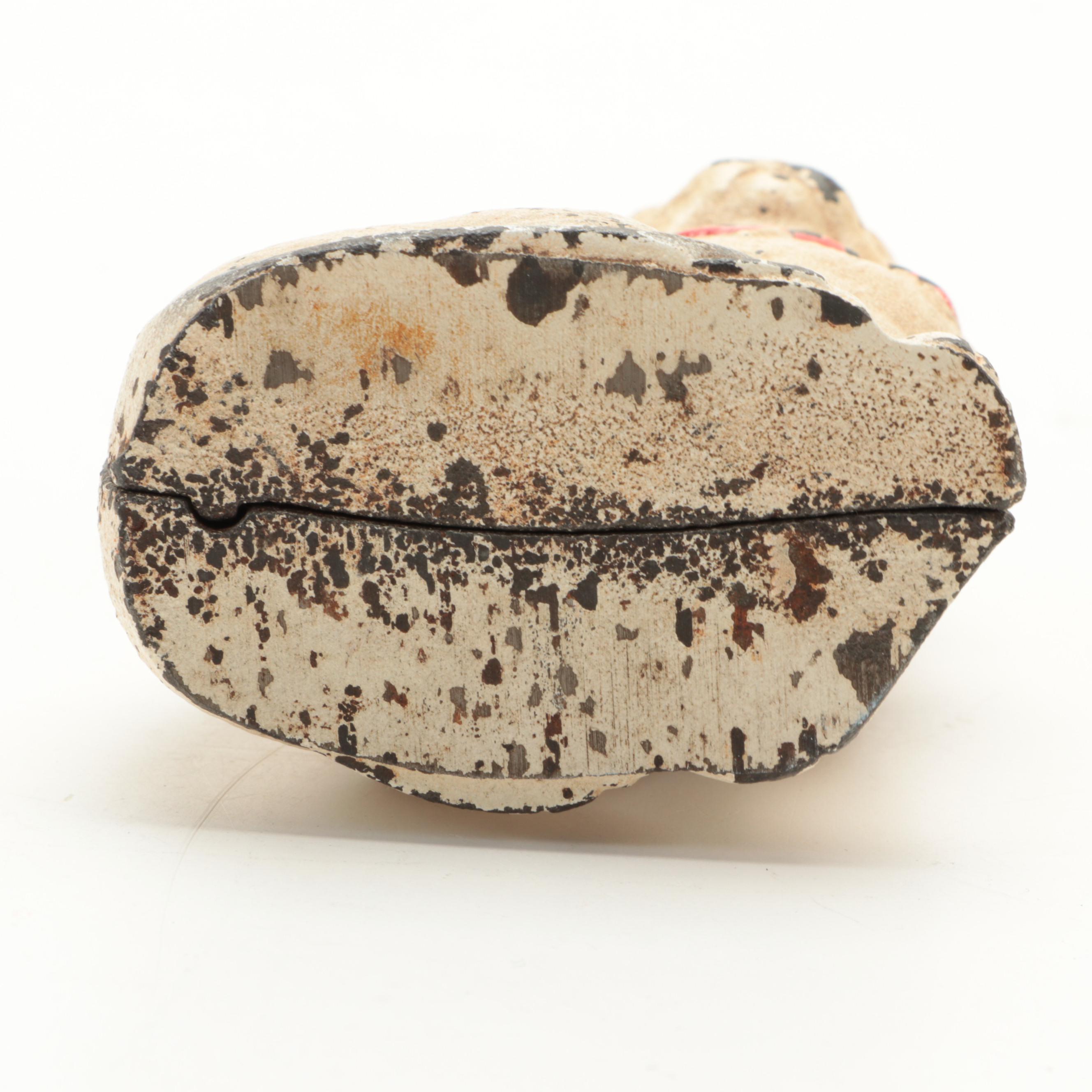 Hubley-Style Boxer Dog with Cat Cast Iron Coin Banks, Early to Mid-20th Century