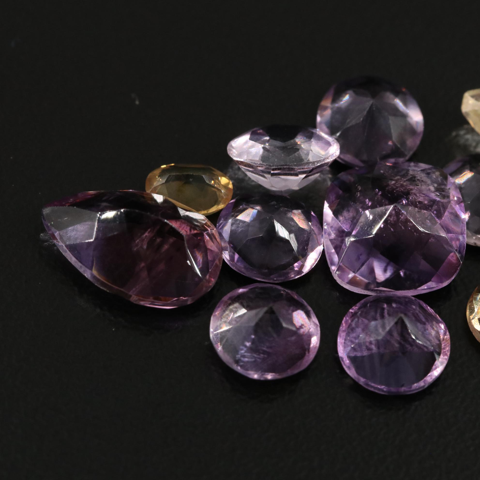 Loose 21.53 CTW Amethyst, Citrine and Garnet